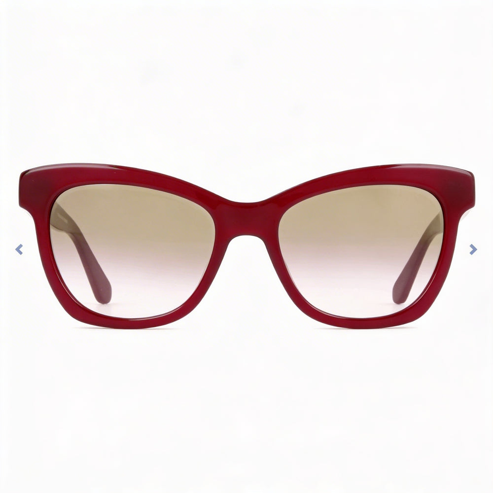 Kate Spade New York Modern Women's Burgundy Acetate Cateye Sunglasses Gold Mirror Gradient Lens 52mm