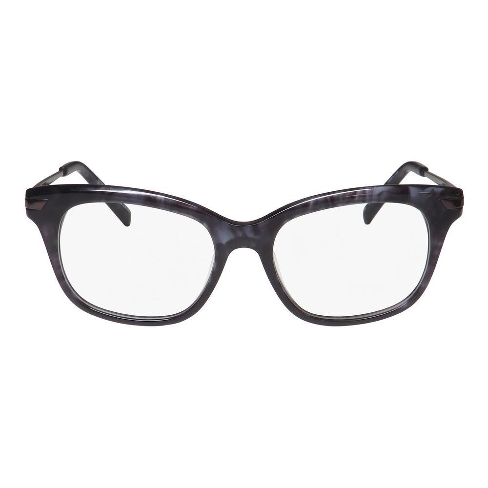 Jones New York J233 Petite Women's Navy Plastic Eyeglasses Frames with Polycarbonate Clear Demo Lenses 48-16-135