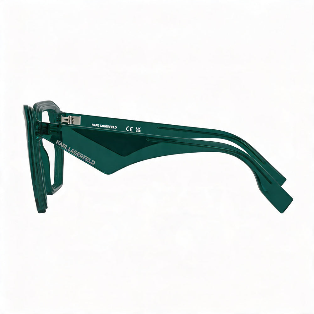 KARL LAGERFELD Kl6213 Women's Eyeglasses, Acetate Frame in Petrol, Transparent Polycarbonate Lenses, 54mm
