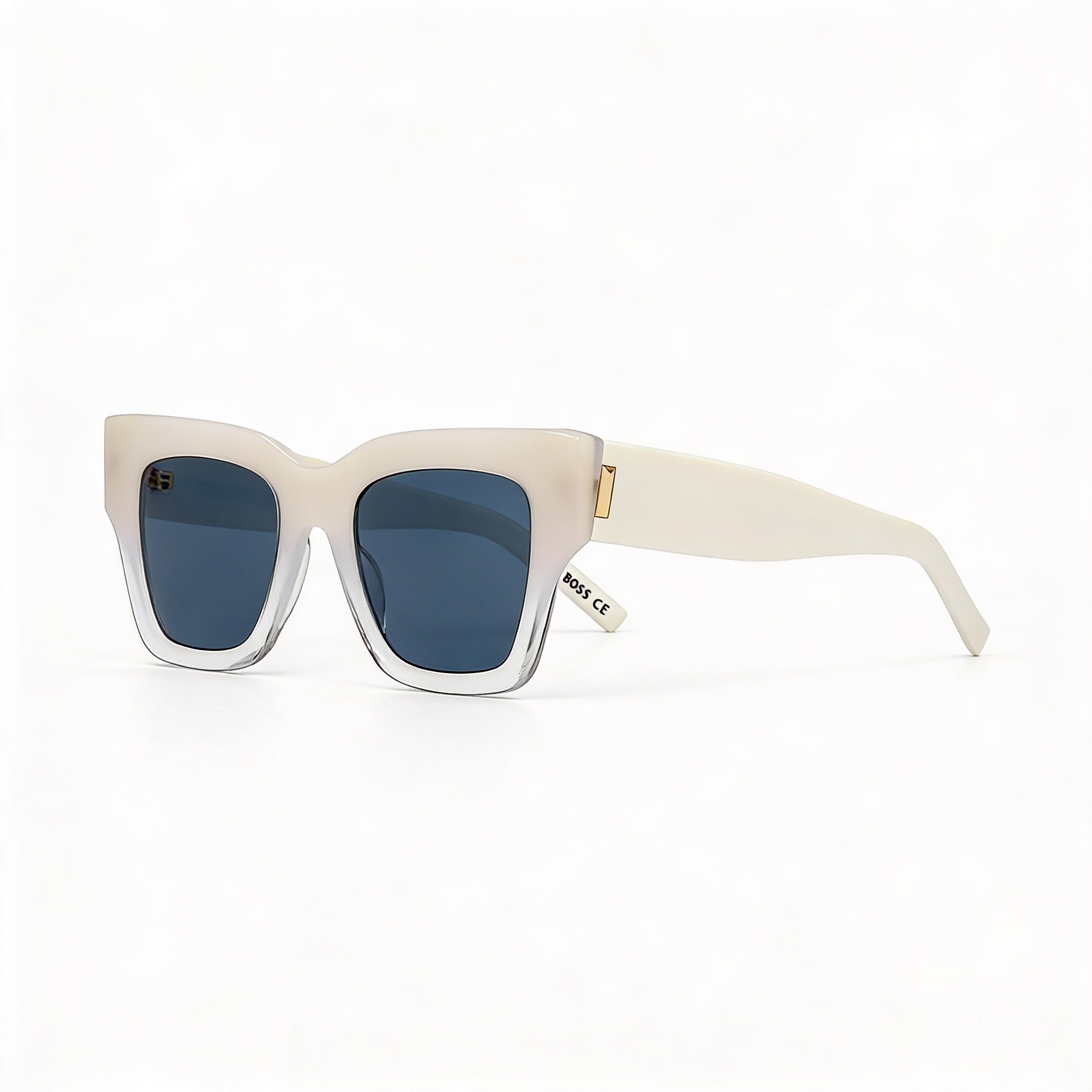 Gafas de sol Hugo Boss Casual para mujer con montura de plástico color marfil degradado y protección UV de 51 mm, Photo 3