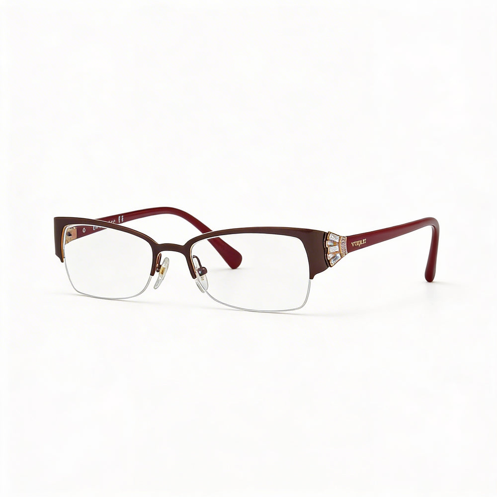 Ray-Ban 0vo4014b Women's Oval Plastic Eyeglass Frames Blue Bordeaux Pale Gold 50mm Demo Lens