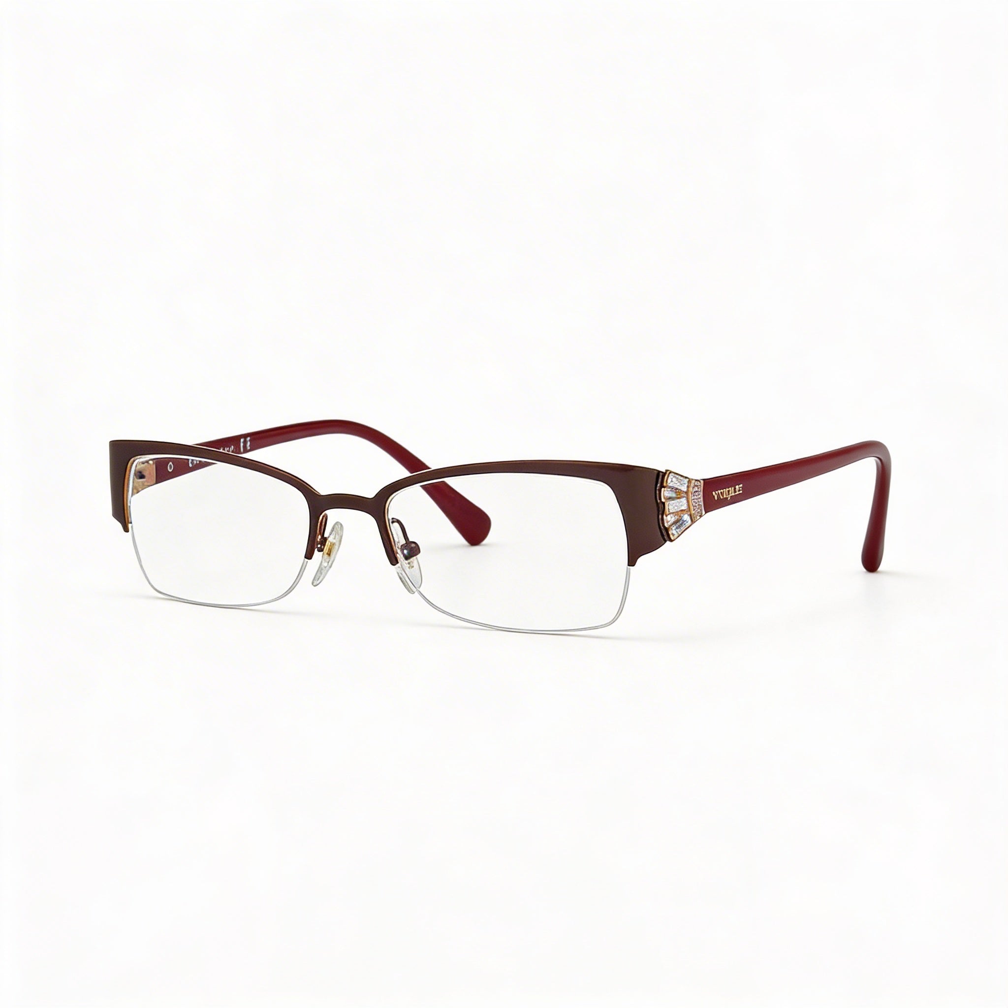 Ray-Ban 0vo4014b Women's Oval Plastic Eyeglass Frames Blue Bordeaux Pale Gold 50mm Demo Lens, Photo 3