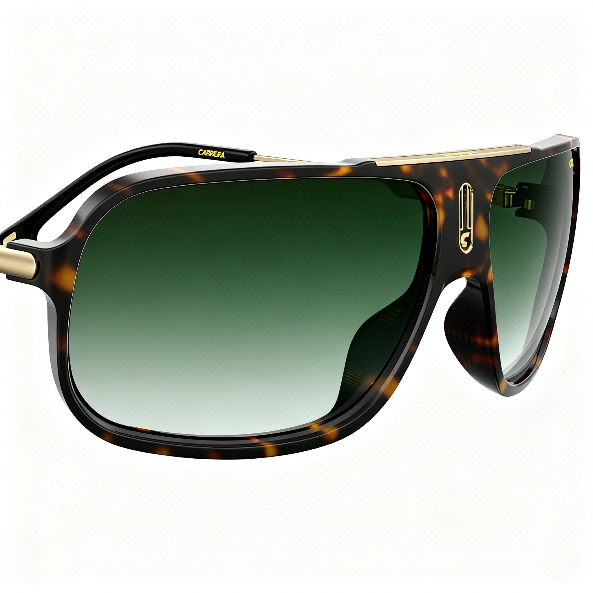 Carrera Classic Women’s Plastic Havana Grey Shaded Frame Gradient Green Polycarbonate Non-Polarized Sunglasses 64mm, Photo 3