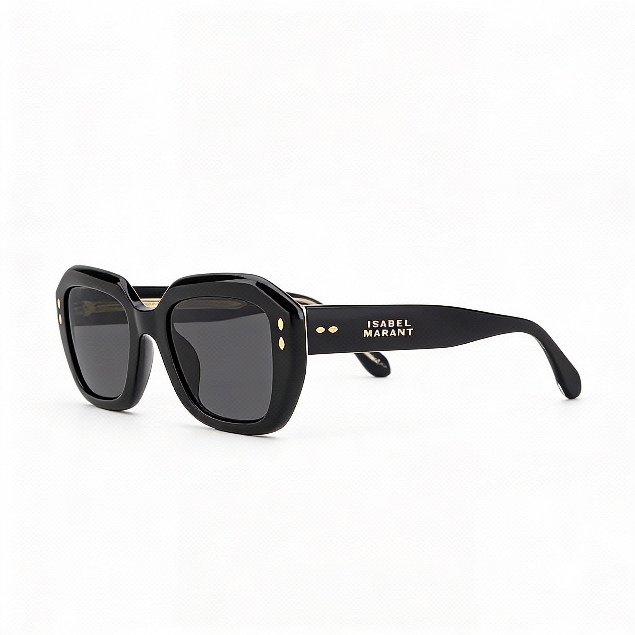 Isabel Marant Trendy Acetate Women's Black Acetate Frame UV Protection Non-Polarized Sunglasses 52mm, Photo 3