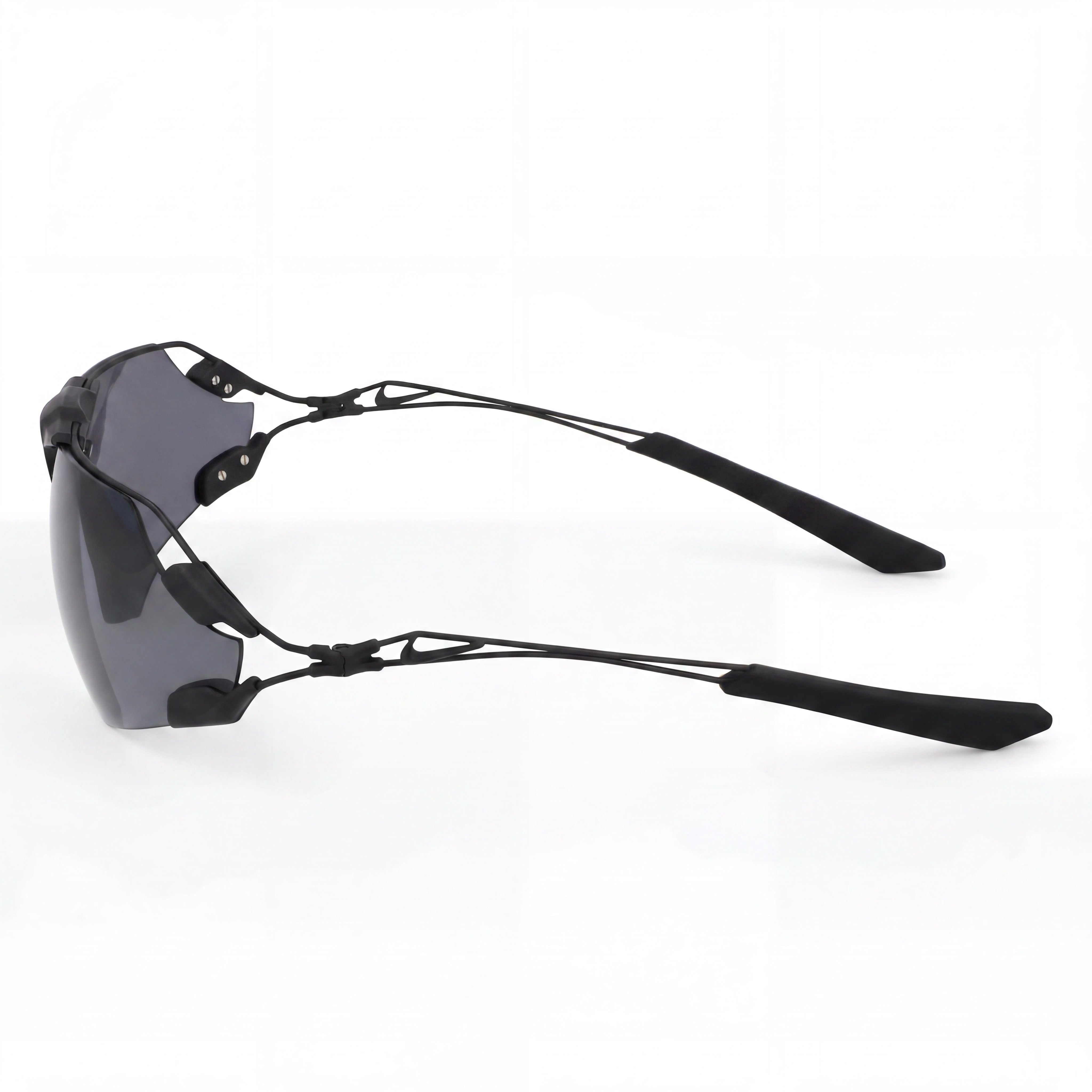 Gafas de sol deportivas para hombre Nike ZEUS EDGE P, de titanio, montura negra mate, lentes grises polarizadas, UV 400, 76 mm, Photo 3