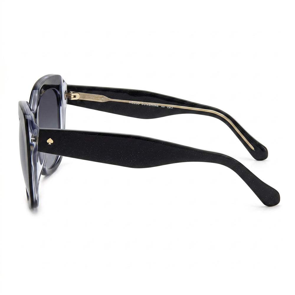 kate spade new york Winslet/G/S Gafas de sol unisex de plástico negro con sombra gris oscuro, no polarizadas, con protección UV, 55-19-140 mm