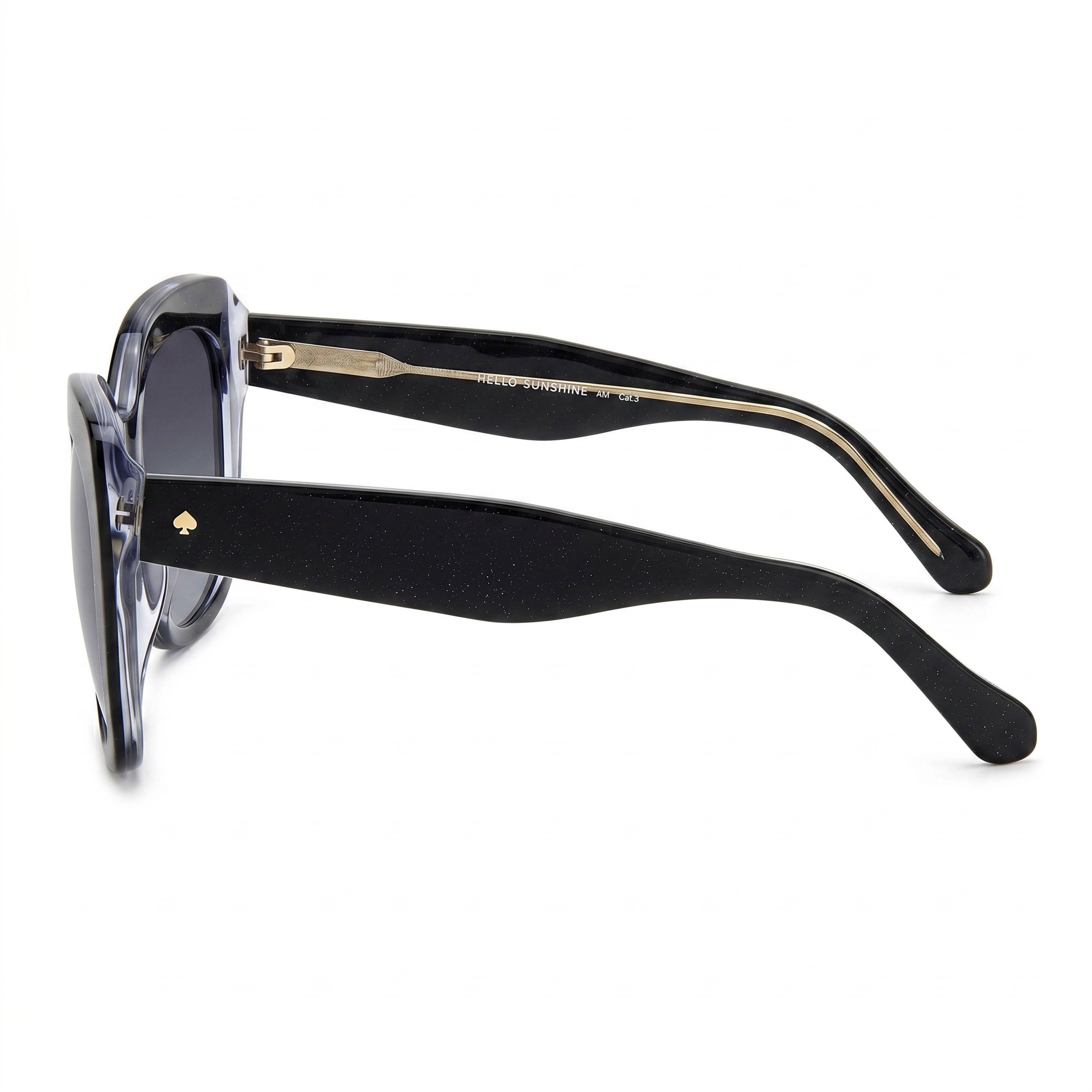kate spade new york Winslet/G/S Gafas de sol unisex de plástico negro con sombra gris oscuro, no polarizadas, con protección UV, 55-19-140 mm, Photo 3
