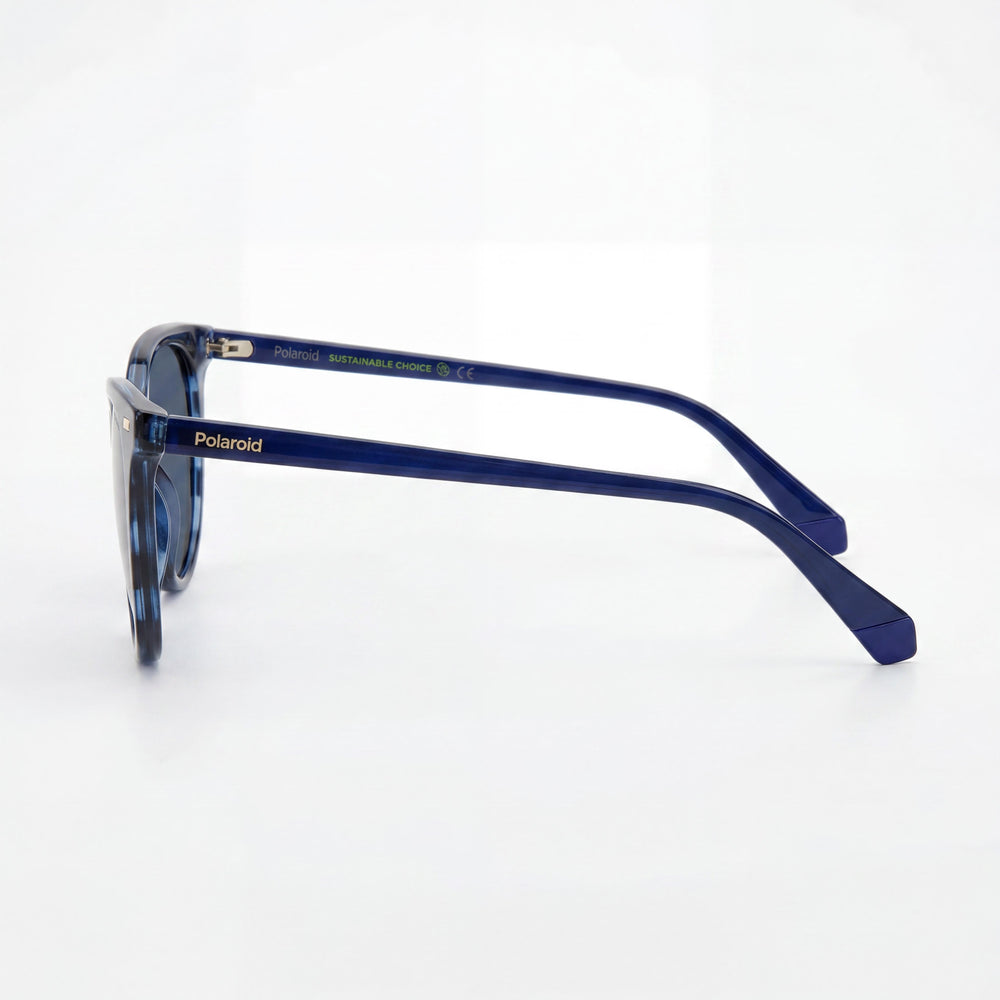 Gafas de sol Polaroid Pld 4107/S para mujer, polarizadas con protección UV de poliamida ecológica azul Habana, 52 mm