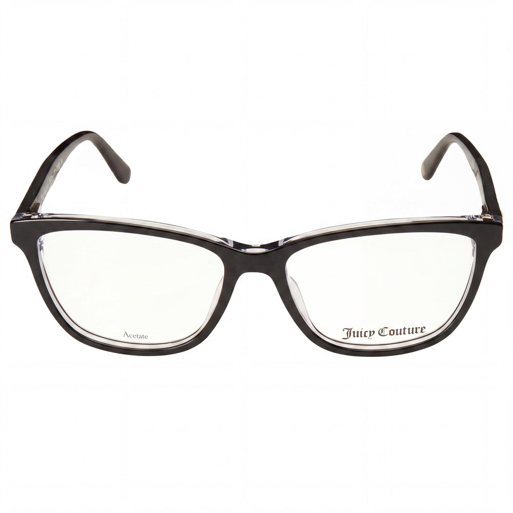 Gafas Juicy Couture Rectangulares Contemporáneas para Mujer, Montura de Acetato Negro, No Polarizadas, 53mm