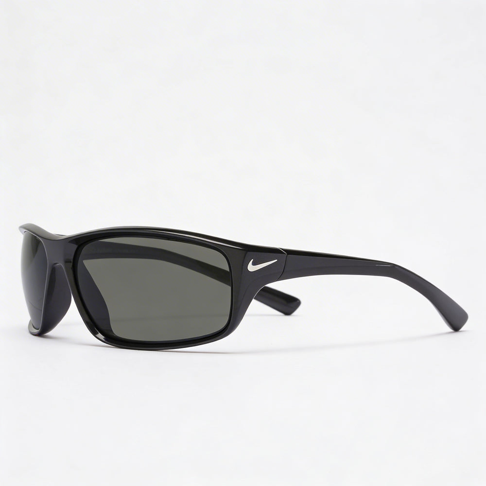 Nike Adrenaline Unisex Lightweight Plastic Silver Frame Grey Lens Non-Polarized Sunglasses with UV Protection 64mm