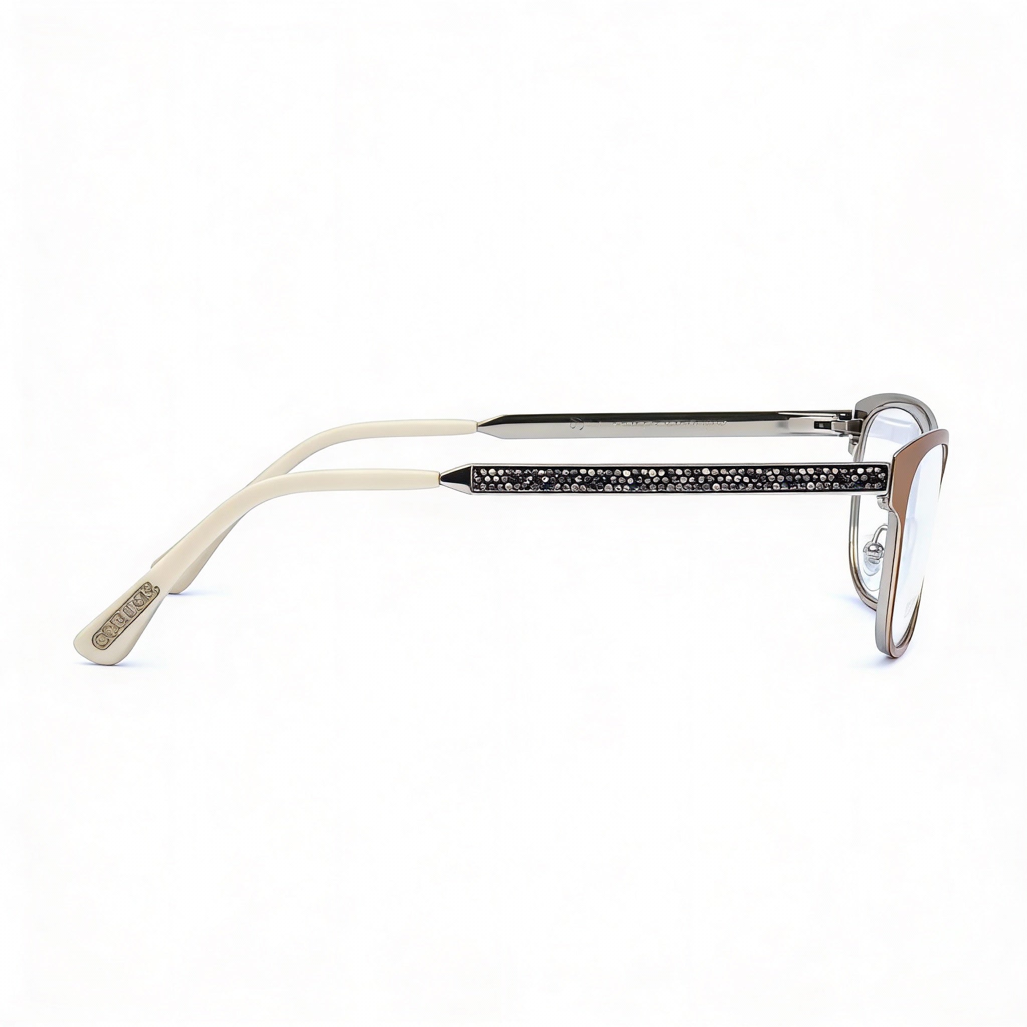 JIMMY CHOO JC203 VZH Women's Fashion Full Rim Oval Stainless Steel Eyeglasses Matte Bronze 54mm, Photo 2