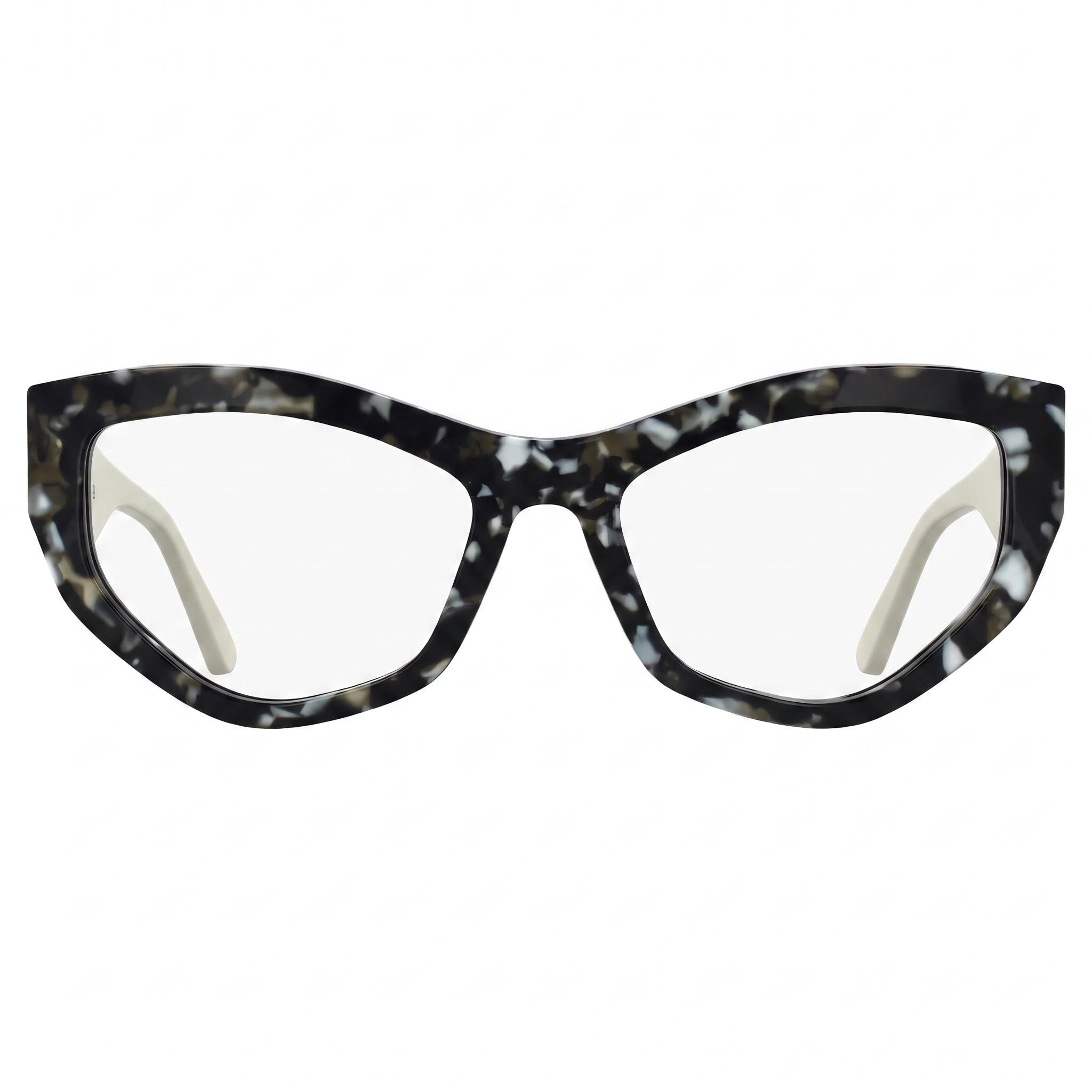 KARL LAGERFELD Kl6211 Unisex Eyewear Frames with Marble Black Acetate Frame and Transparent Polycarbonate Lenses 55mm, Photo 2
