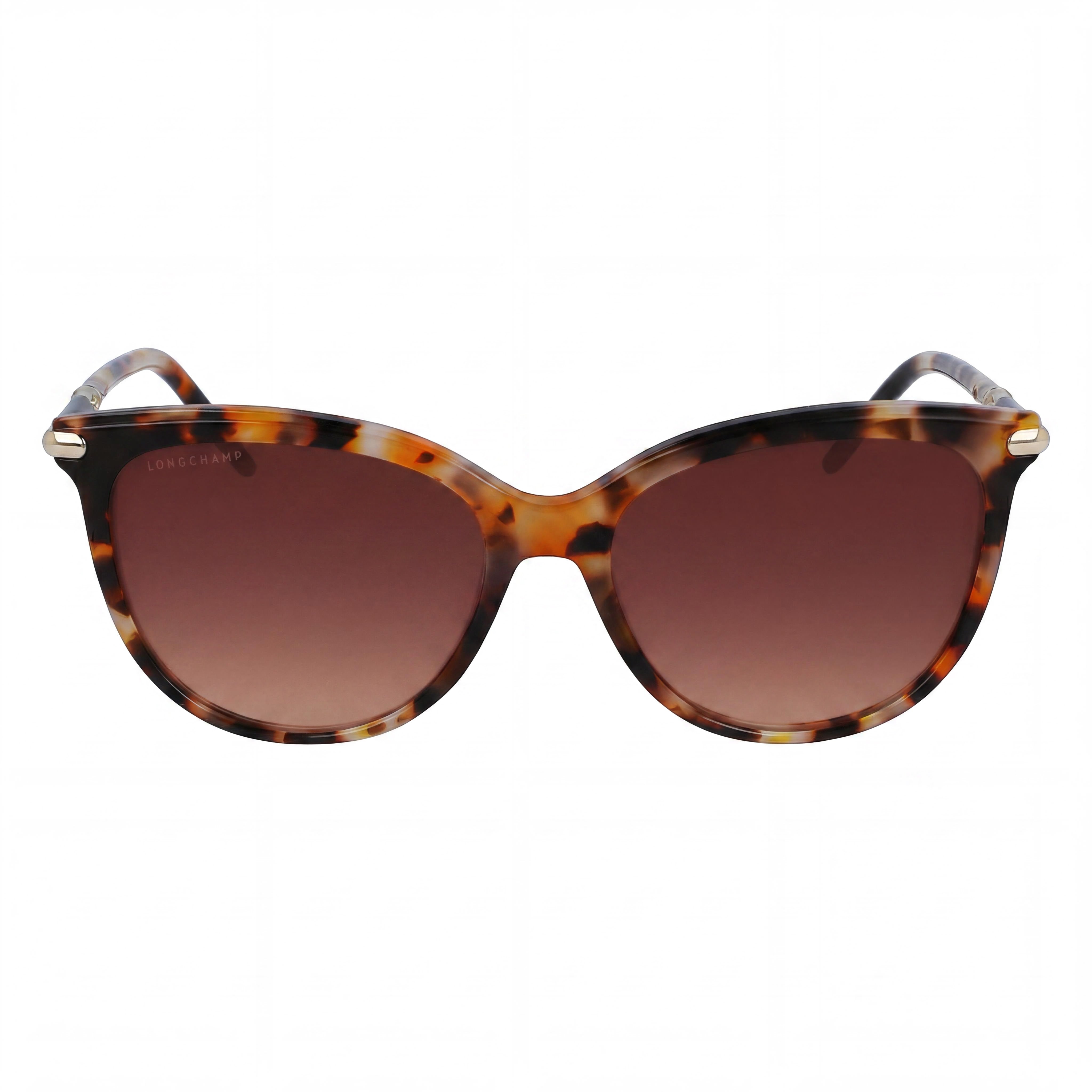 Gafas de sol Longchamp Casual para mujer con montura de acetato y lentes color Havana ocre, ancho de lente de 54 mm, Photo 2