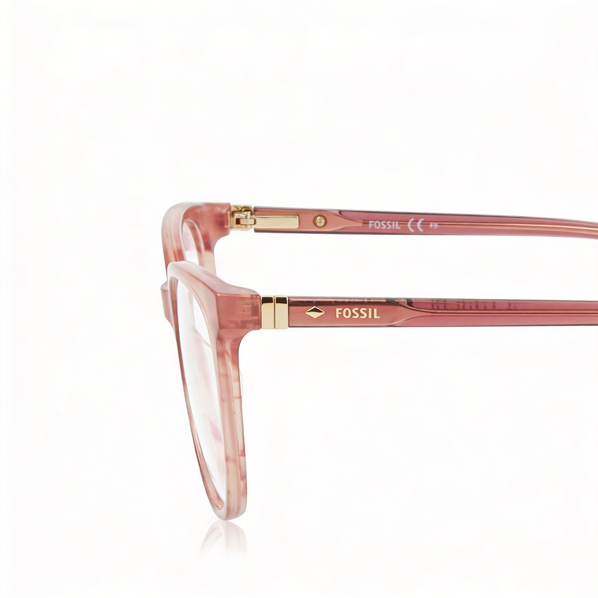 Fossil Modern Women's Plum Acetate Optical Eyeglasses, Designed for Everyday Comfort, 53mm Lens Width, Photo 3