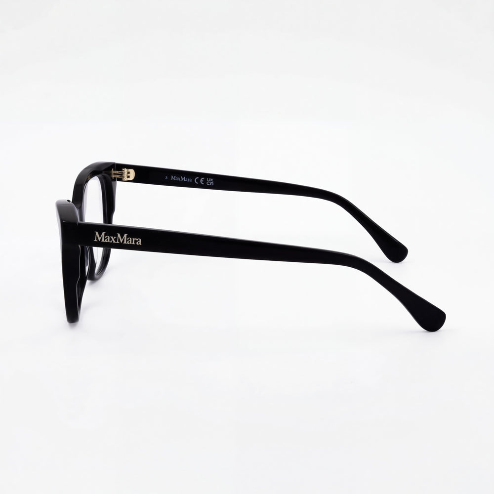MaxMara Mm5094 Men's Shiny Black Plastic Frame Polycarbonate Eyewear Lens Width 52mm