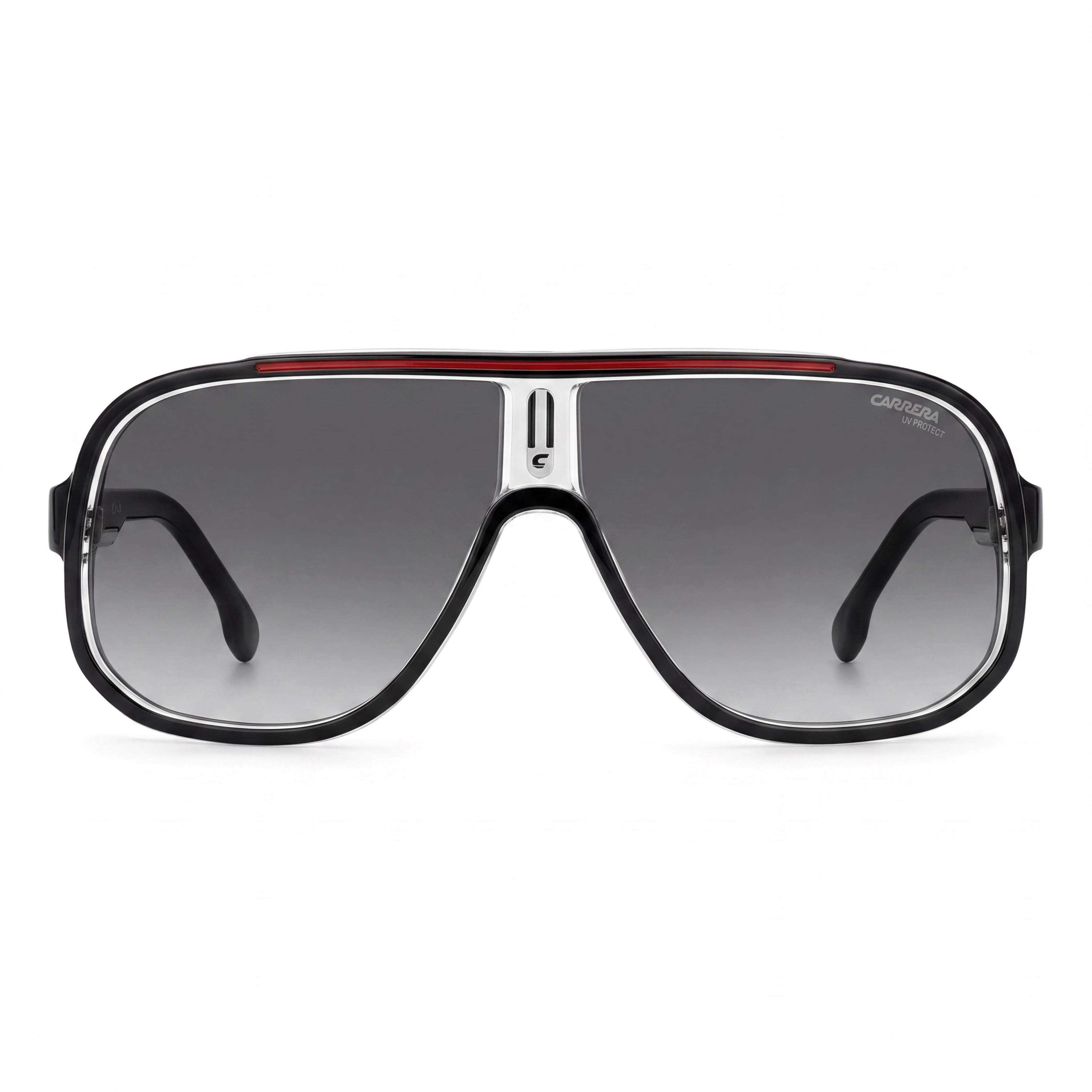 Carrera Modern Navigator Thermoplastic Elastomers Frame Black Red Unisex Sunglasses 63-11-135, Photo 2