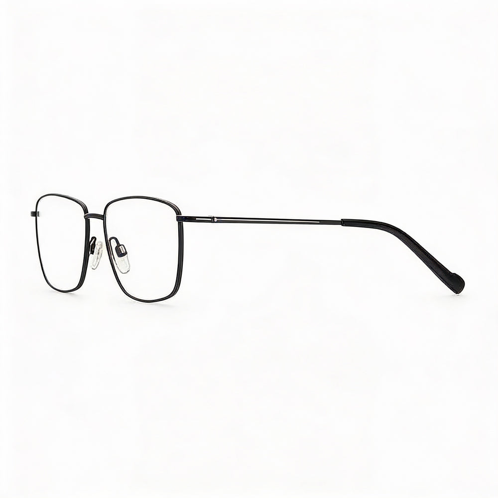 Pierre Cardin P.C. 6868 Unisex Titanium Frame in Matt Black, Rectangular Style, Polycarbonate Lenses, Size 58mm