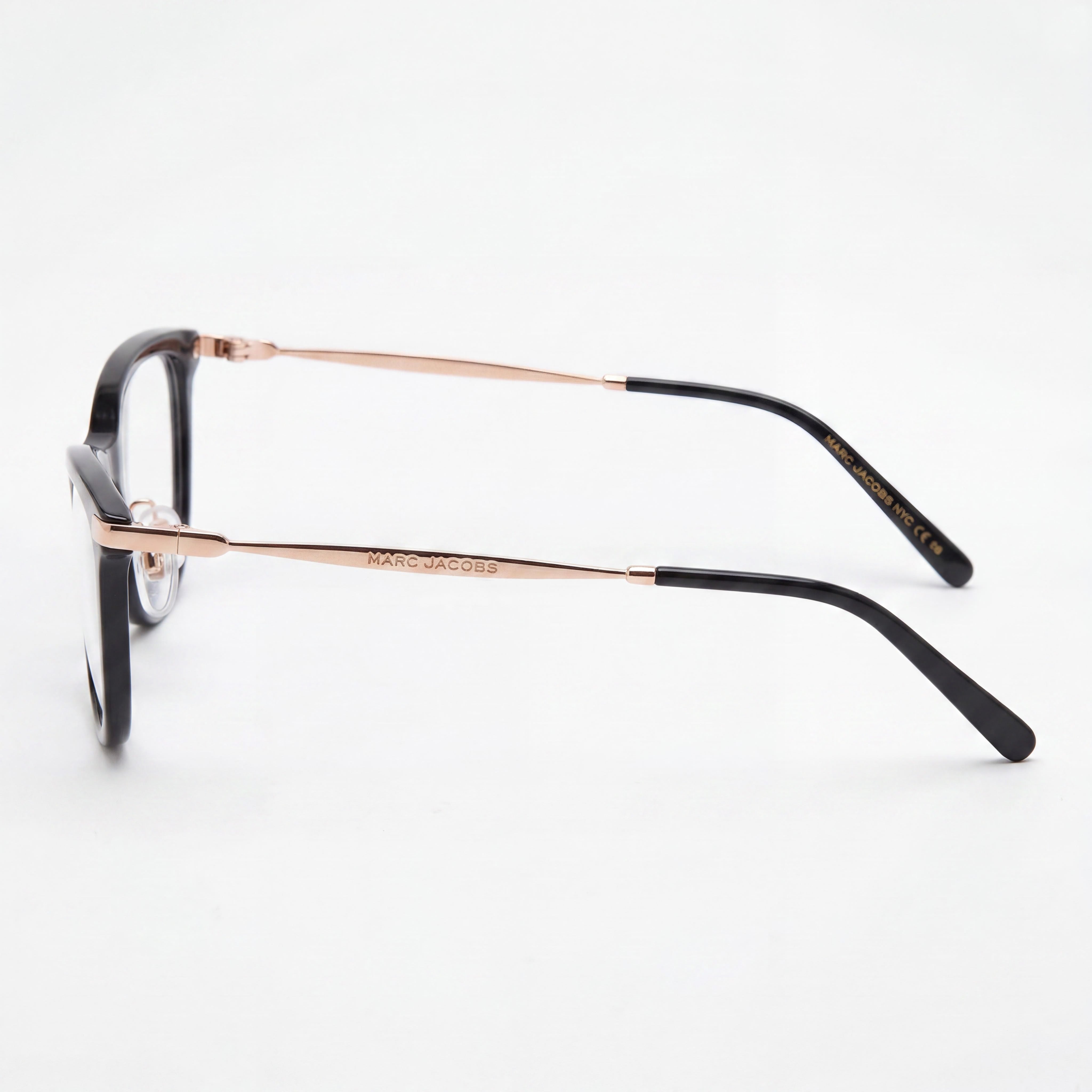 Marc Jacobs Women's Rectangular Optical Frames with Acetate Frame and Lenses in Black, 53mm, Photo 2