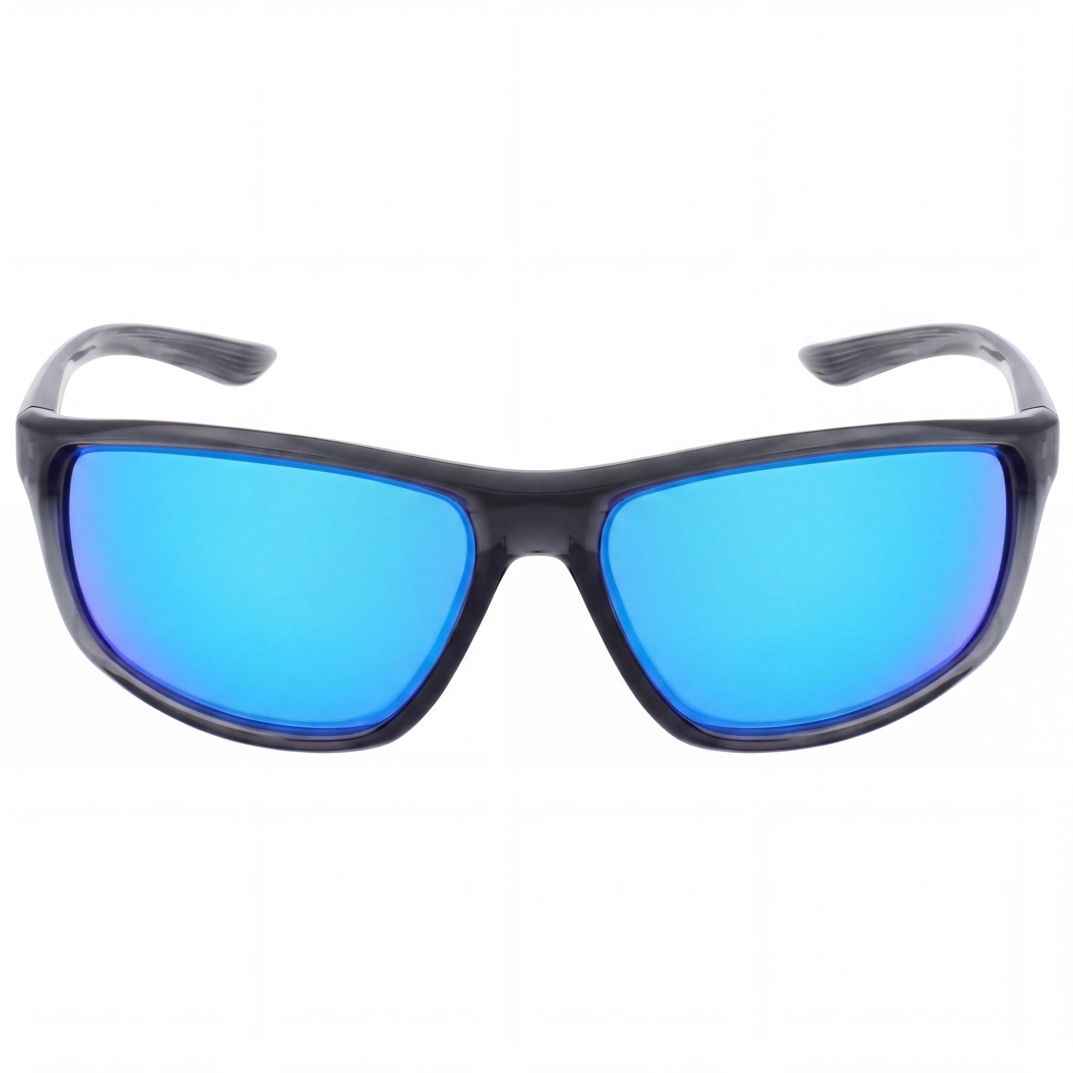 Nike Adrenaline Unisex Dark Grey Blue Mirror Acetate Frame Sunglasses with Polycarbonate Lenses, UV Protected (66-15-135), Photo 2