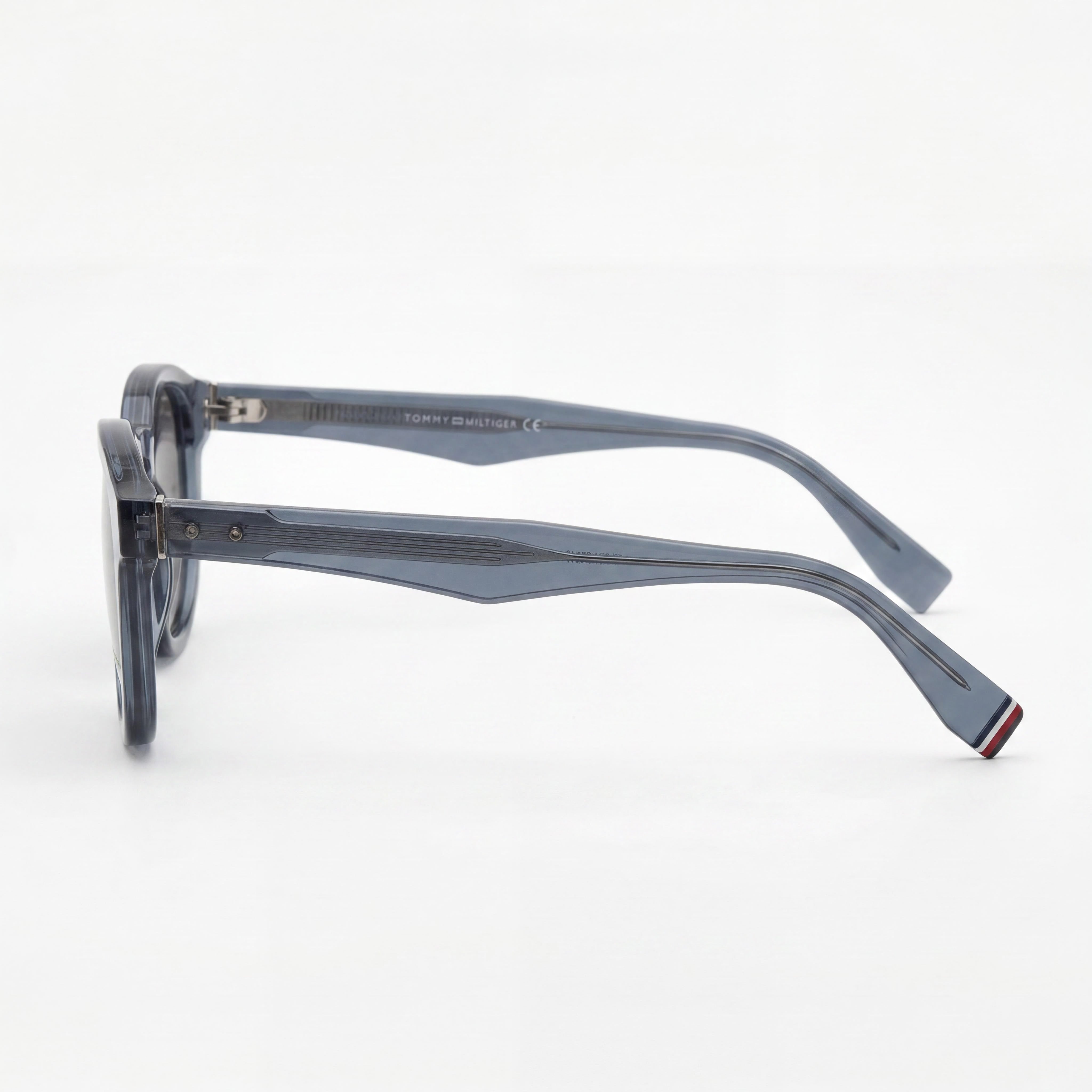 Tommy Hilfiger Modern Preppy Unisex Eco Acetate Blue Gray Black UV Protection Non-Polarized Sunglasses 49mm, Photo 3