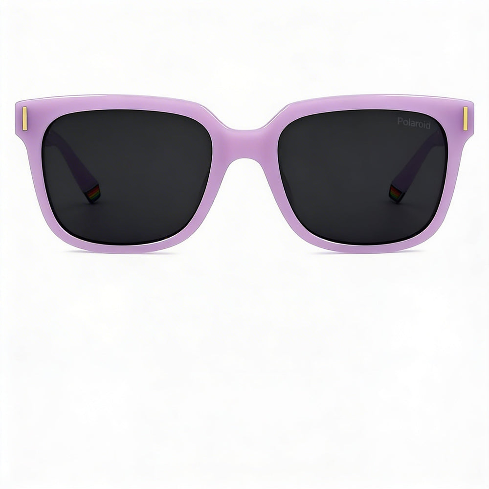 Gafas de sol Polaroid PLD 6191/S unisex, estilo casual, color lila, con montura de policarbonato gris, polarizadas y con protección UV, 54 mm