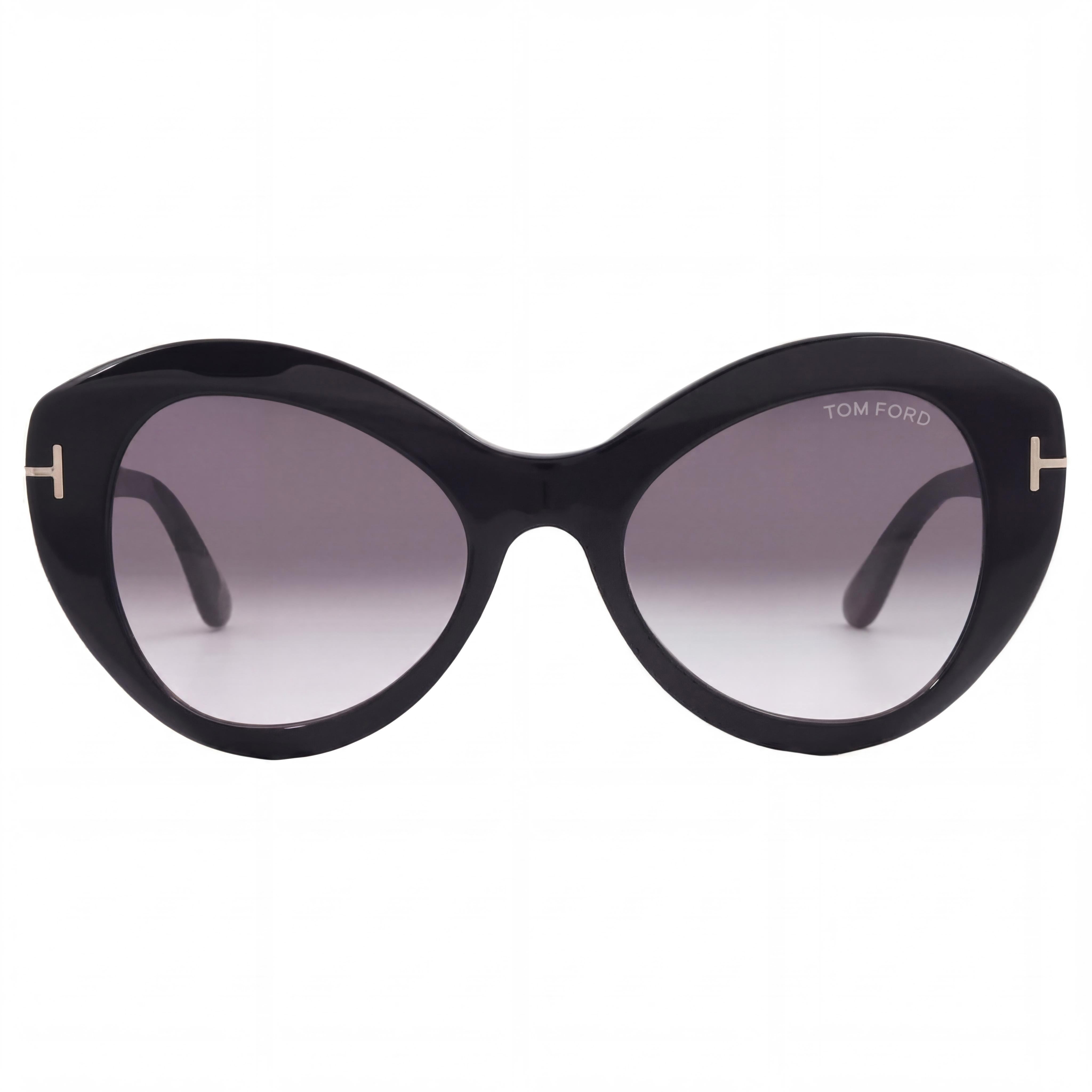 Tom Ford Guinevere FT1084 Women's Multi-coloured Plastic Butterfly Sunglasses 100% UV Protection 52mm, Photo 2