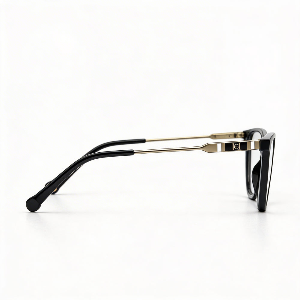 Carolina Herrera Modern Women's Acetate Frame Nude Transparent Polycarbonate Lens Eyeglasses 54-18-145mm
