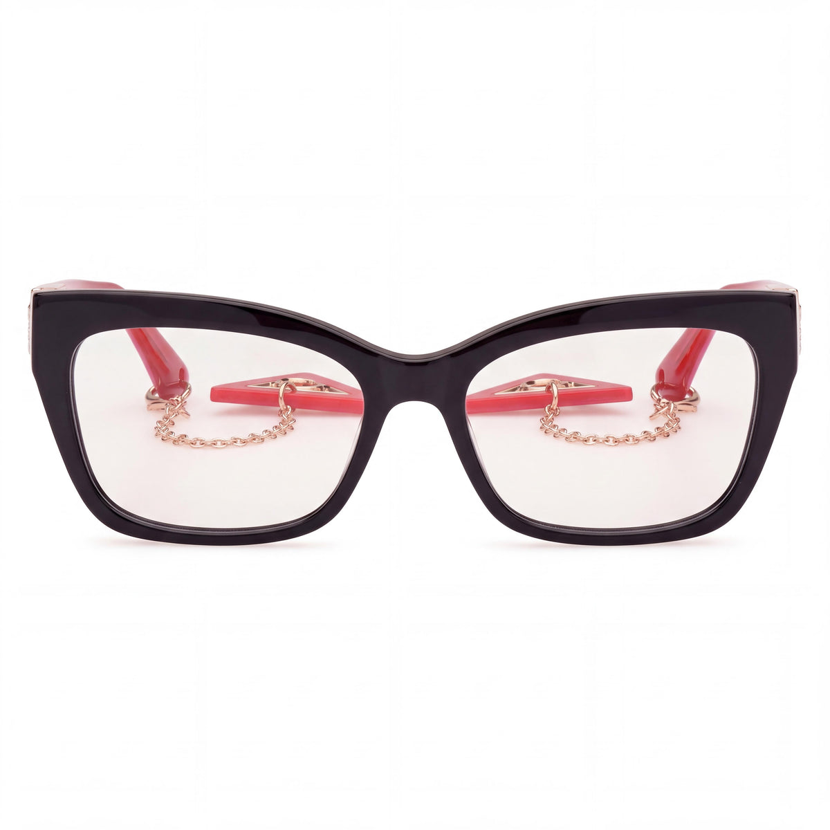 Gafas graduadas rectangulares modernas GUESS Gu2960 para mujer con montura de acetato negro y lentes de plástico transparentes 54-16-145, Photo 2