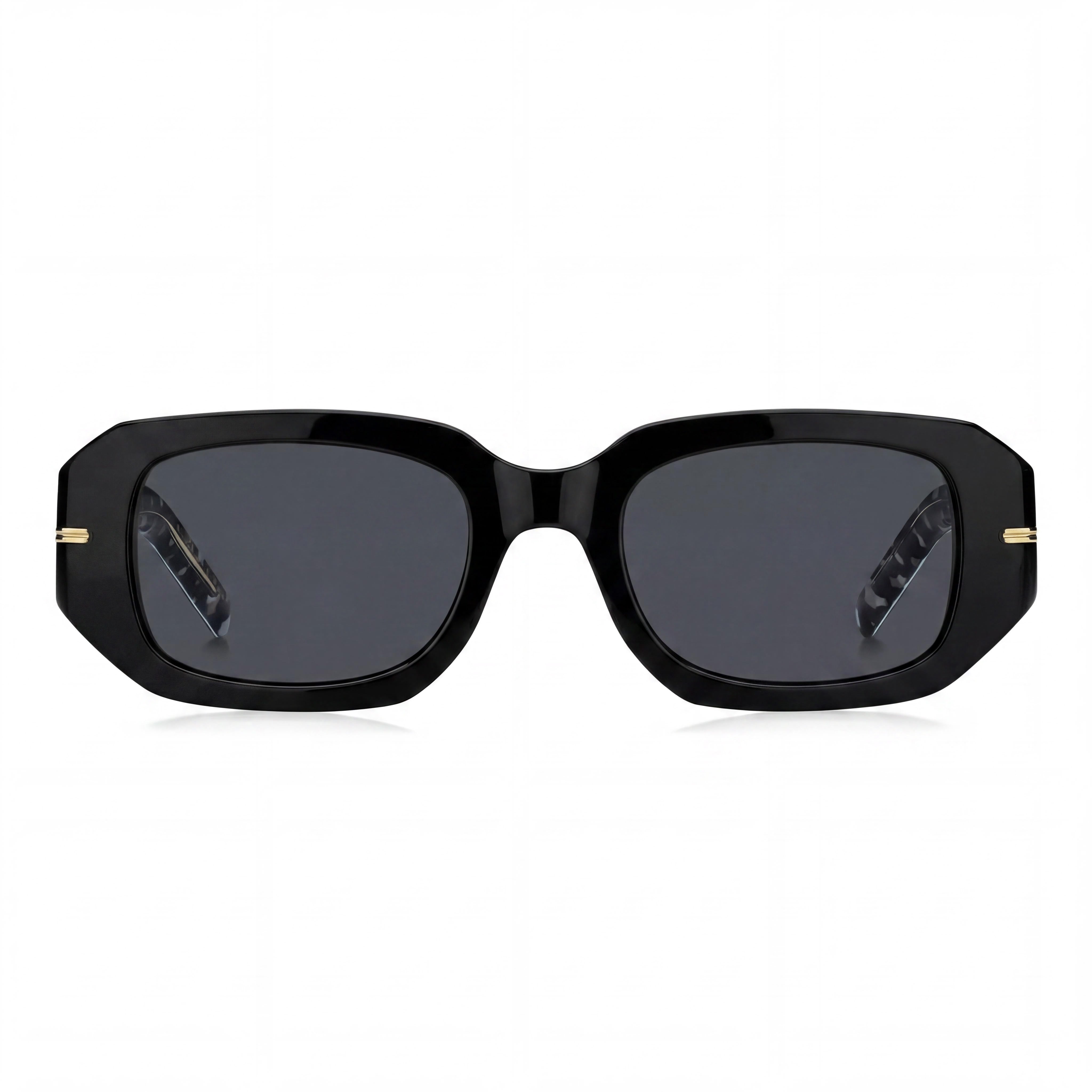 Gafas de sol clásicas Hugo Boss BOSS 1608/S para mujer, armazón de acetato negro y gris, lente negra de 50 mm, Photo 2