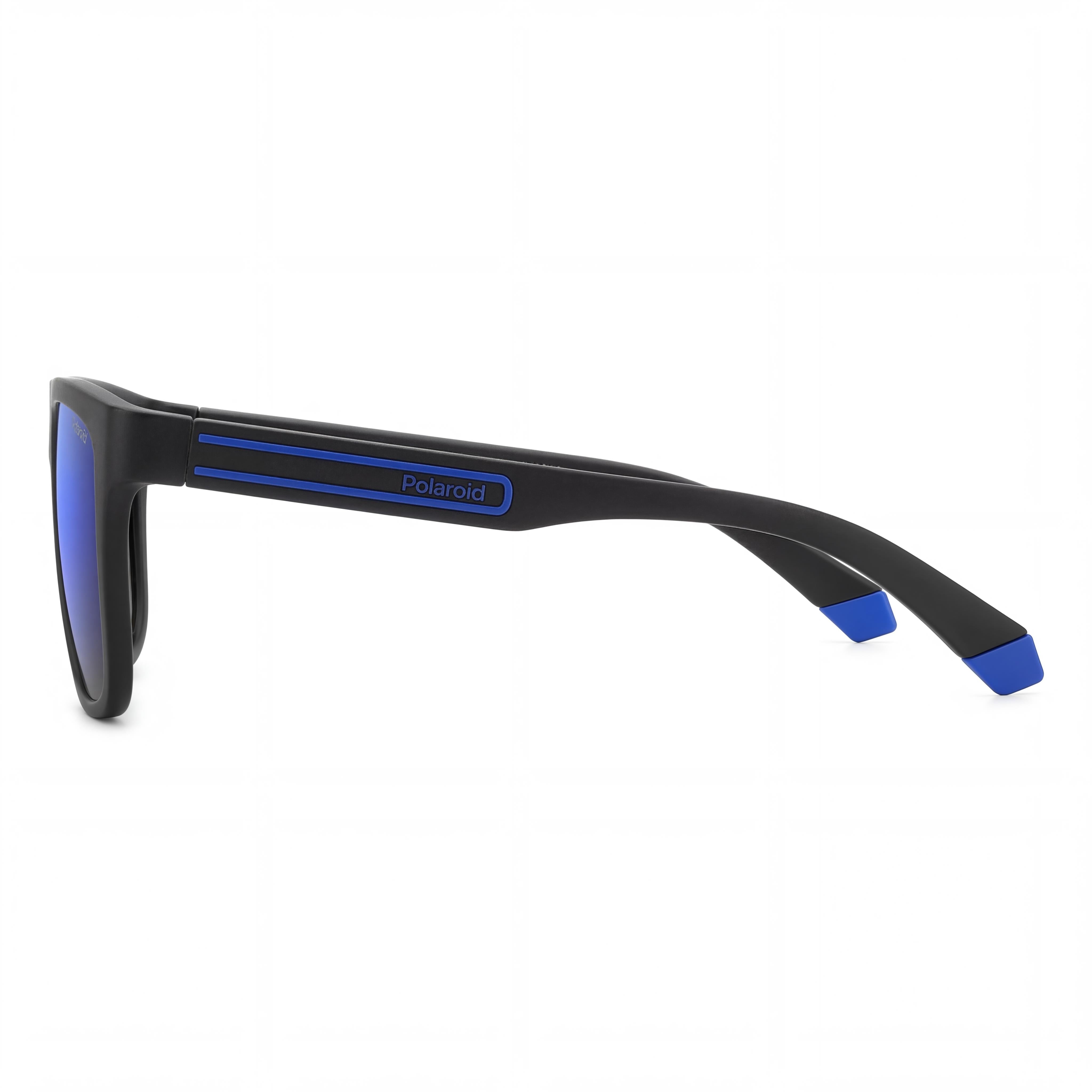 Polaroid Eyewear PLD 2162/S Men's Matte Black Blue Polycarbonate Frame Blue Mirror Polarized UV 400 Sunglasses 56mm, Photo 3