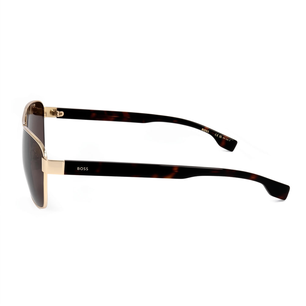 Gafas de sol polarizadas de metal para hombre Hugo Boss 1559/O/S, montura dorada marrón, lentes marrones, protección 100% UV, 60 mm