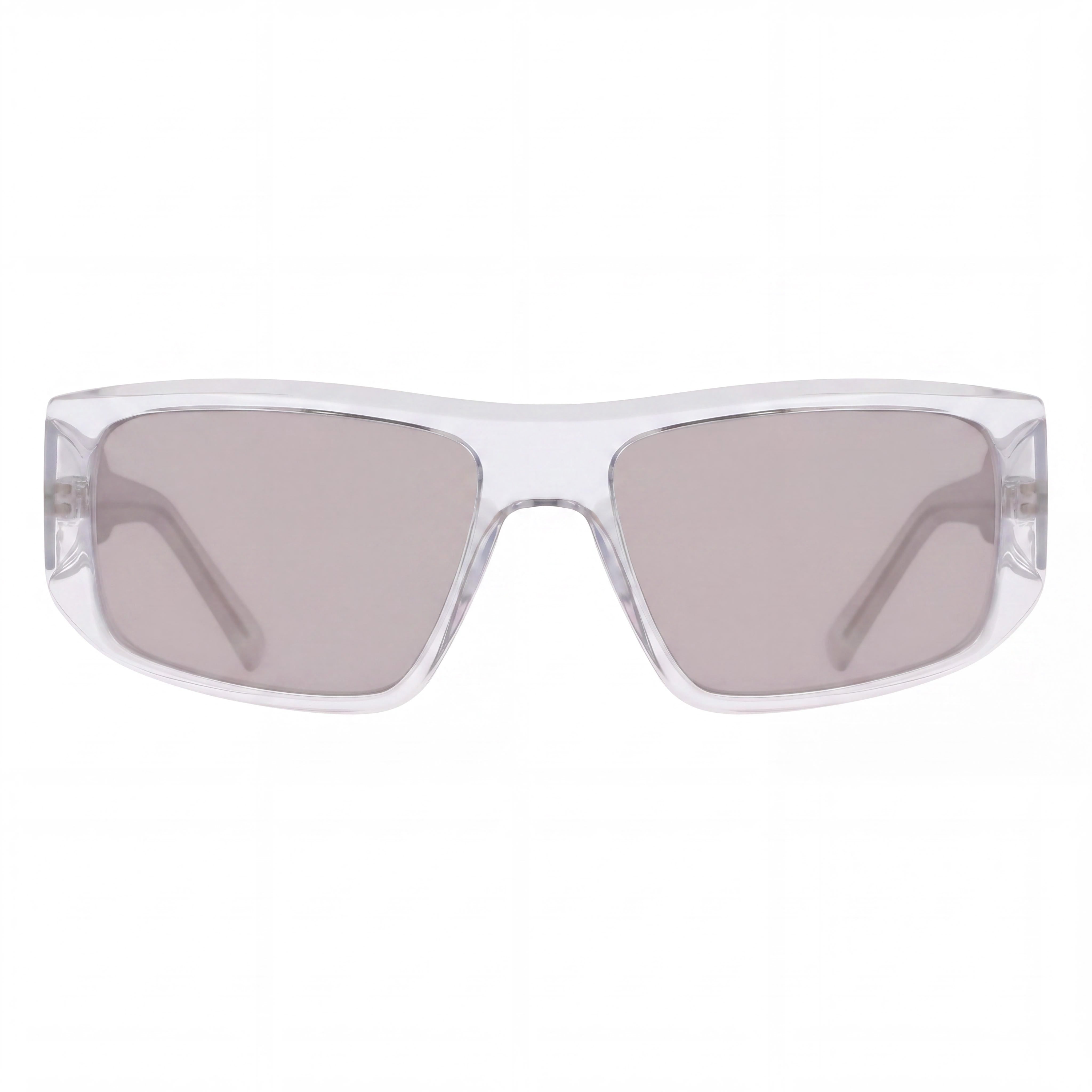 DKNY Dk555s Women's Crystal Clear Plastic Frame, Solid Smoke With Gunmetal Flash UV Protection Sunglasses, 57mm, Photo 2