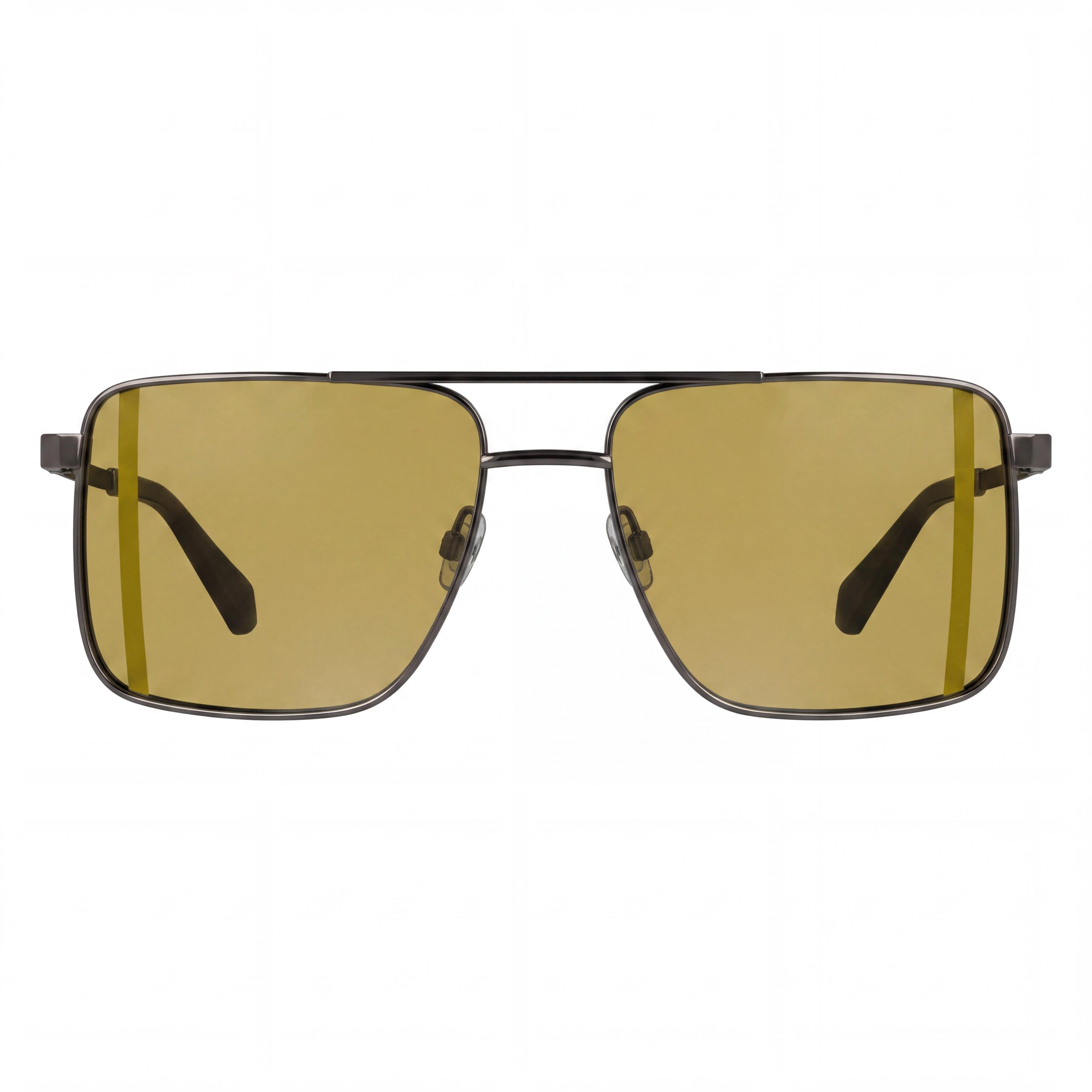 Gafas de sol Calvin Klein Jeans Ckj25201s de aviador para hombre, de metal rutenio oscuro con lentes de color caramelo sólido, protección UV, talla XL, Photo 2
