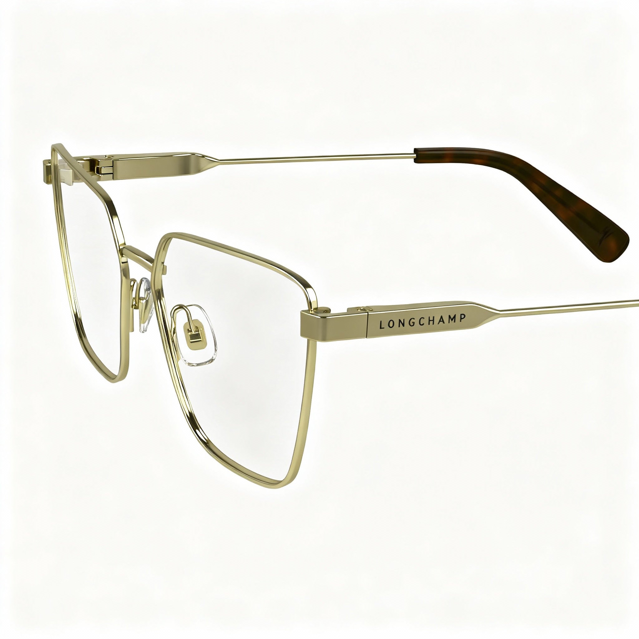 Longchamp Lo2164 Women's Butterfly Style Metal Frame Optical Eyeglasses in Deep Gold, Size 52-15-140, Photo 3