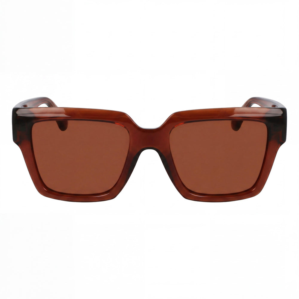 Gafas de sol de plástico transparente marrón para mujer Ferragamo Sf2014s, lentes de acetato marrón,