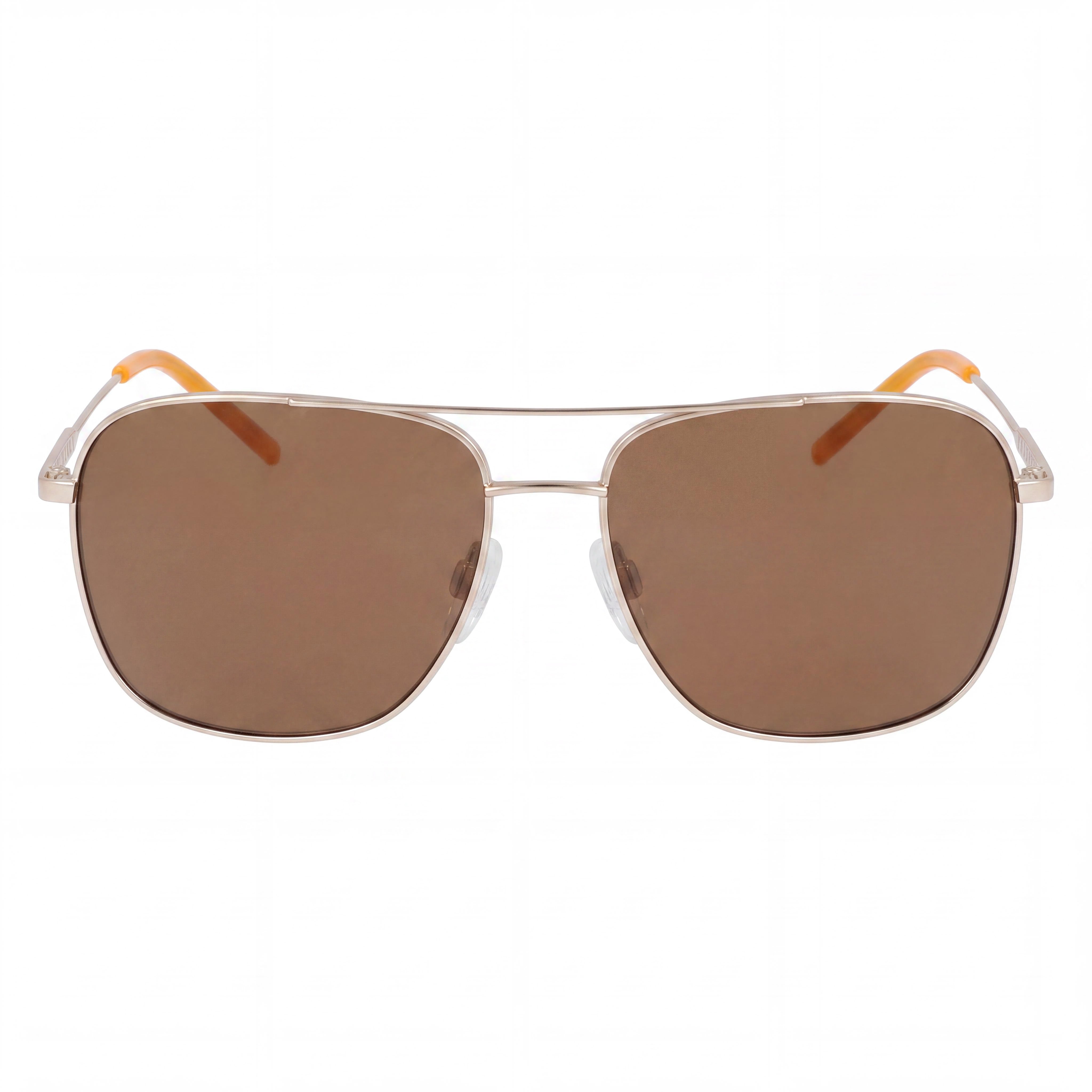 Gafas de sol unisex cuadradas de metal dorado neón naranja no polarizadas con protección UV de 58 mm DKNY, Photo 2