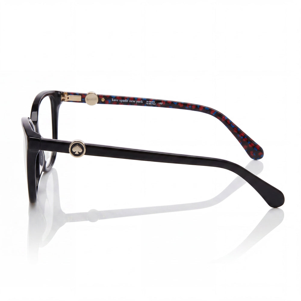 kate spade new york Gafas de sol de mujer modernas con montura de plástico y protección UV de policarbonato negras de 52 mm