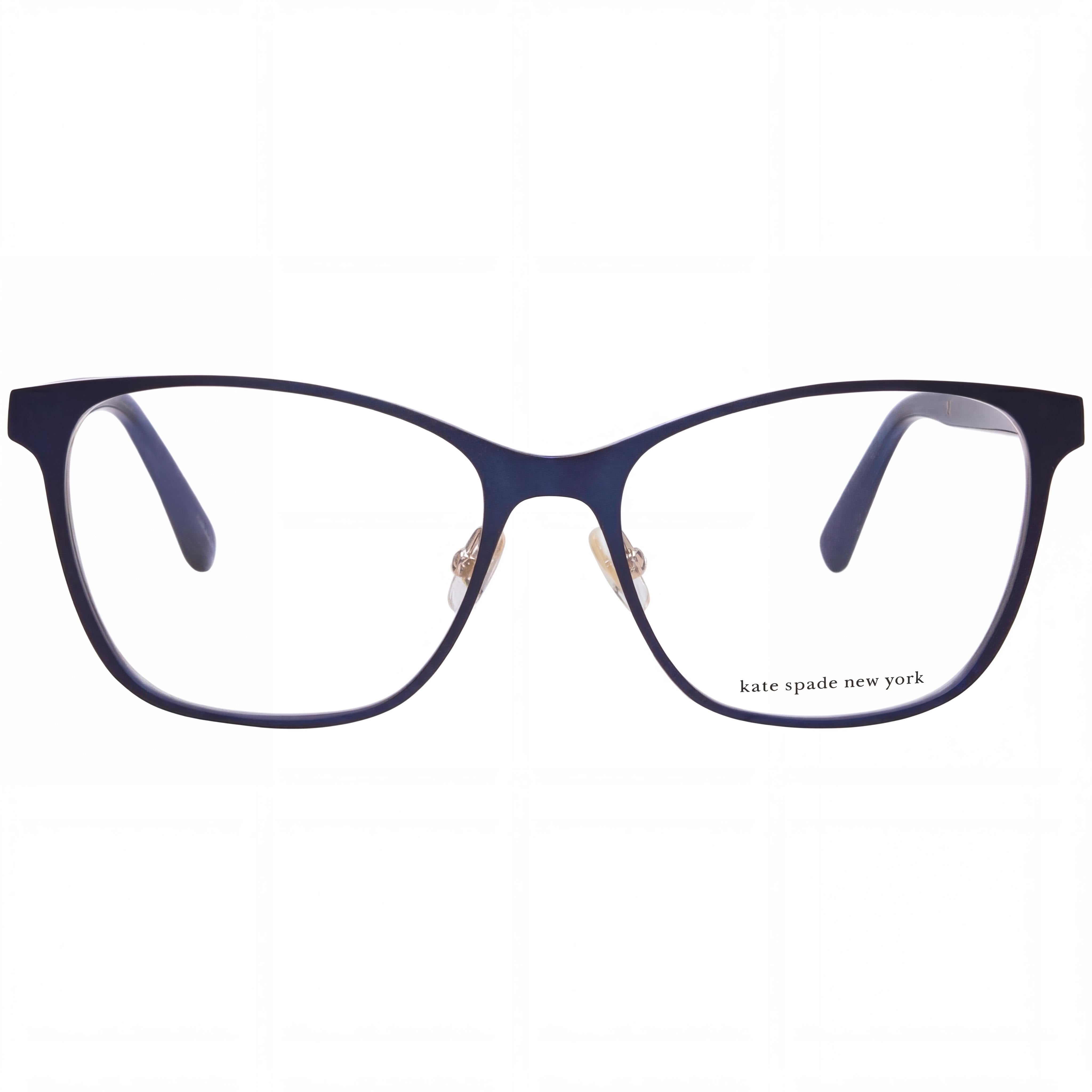 Kate Spade New York Seline Women's Full Rim Rectangle Eyeglasses, Blue Metal Frame, 53mm Lens Width, Photo 2