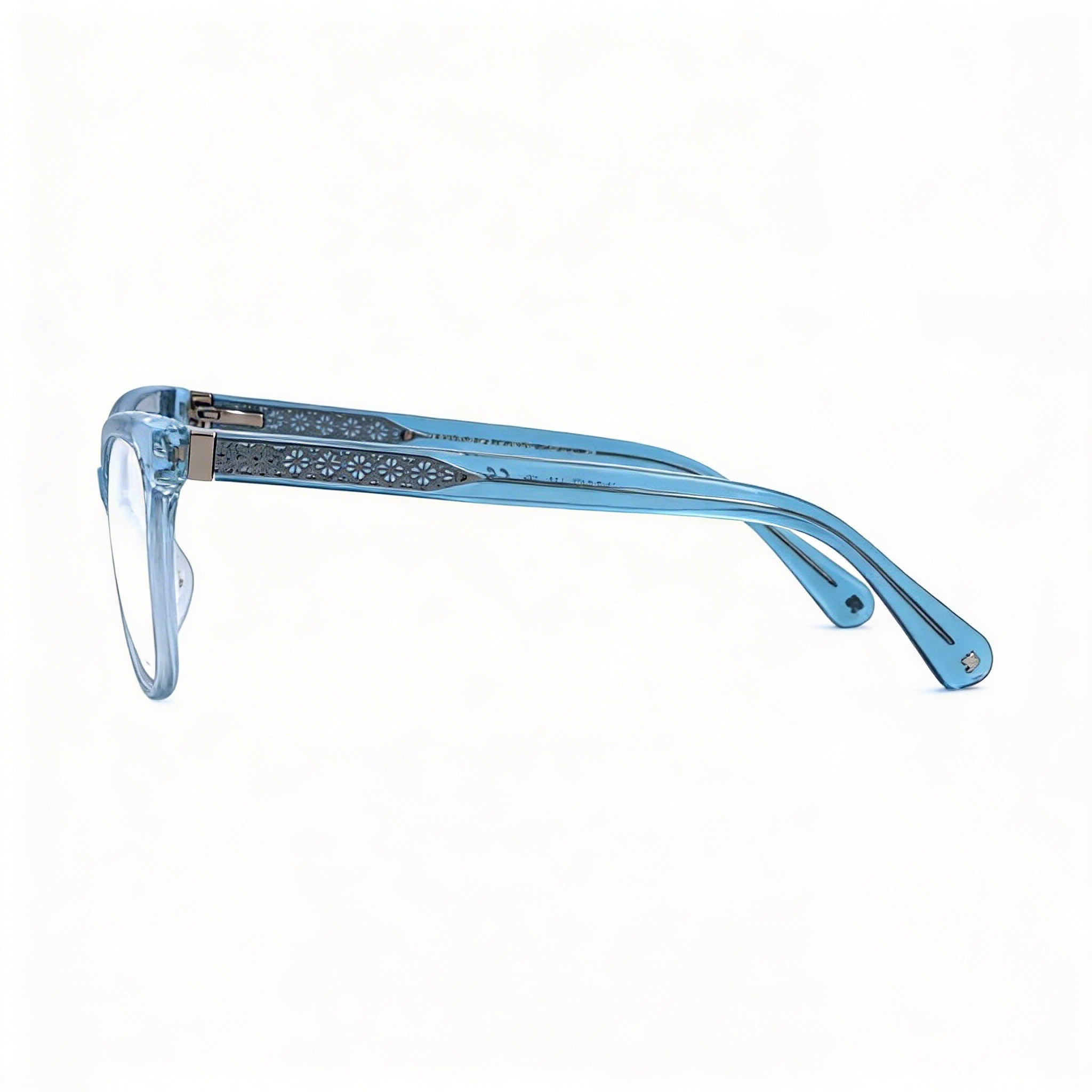 Kate Spade New York Nevaeh PJP 50 Women's Cat Eye Eyeglasses, Modern Transparent Blue Acetate, Transparent Lenses 50mm, Photo 3