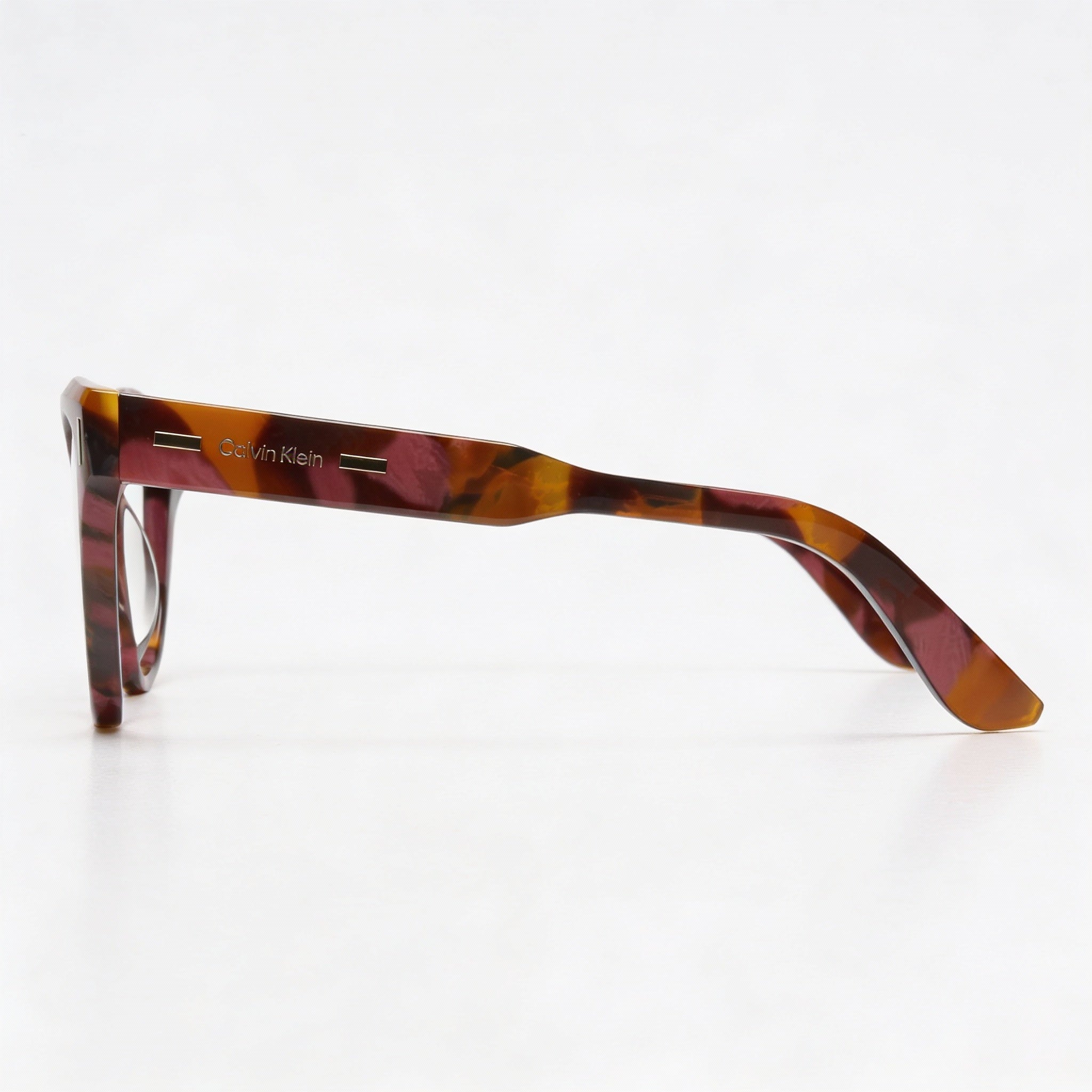 Calvin Klein Modern Unisex Sunglasses with Havana Rose Acetate Frame & Polycarbonate Lenses, 53mm Lens Width, Photo 3