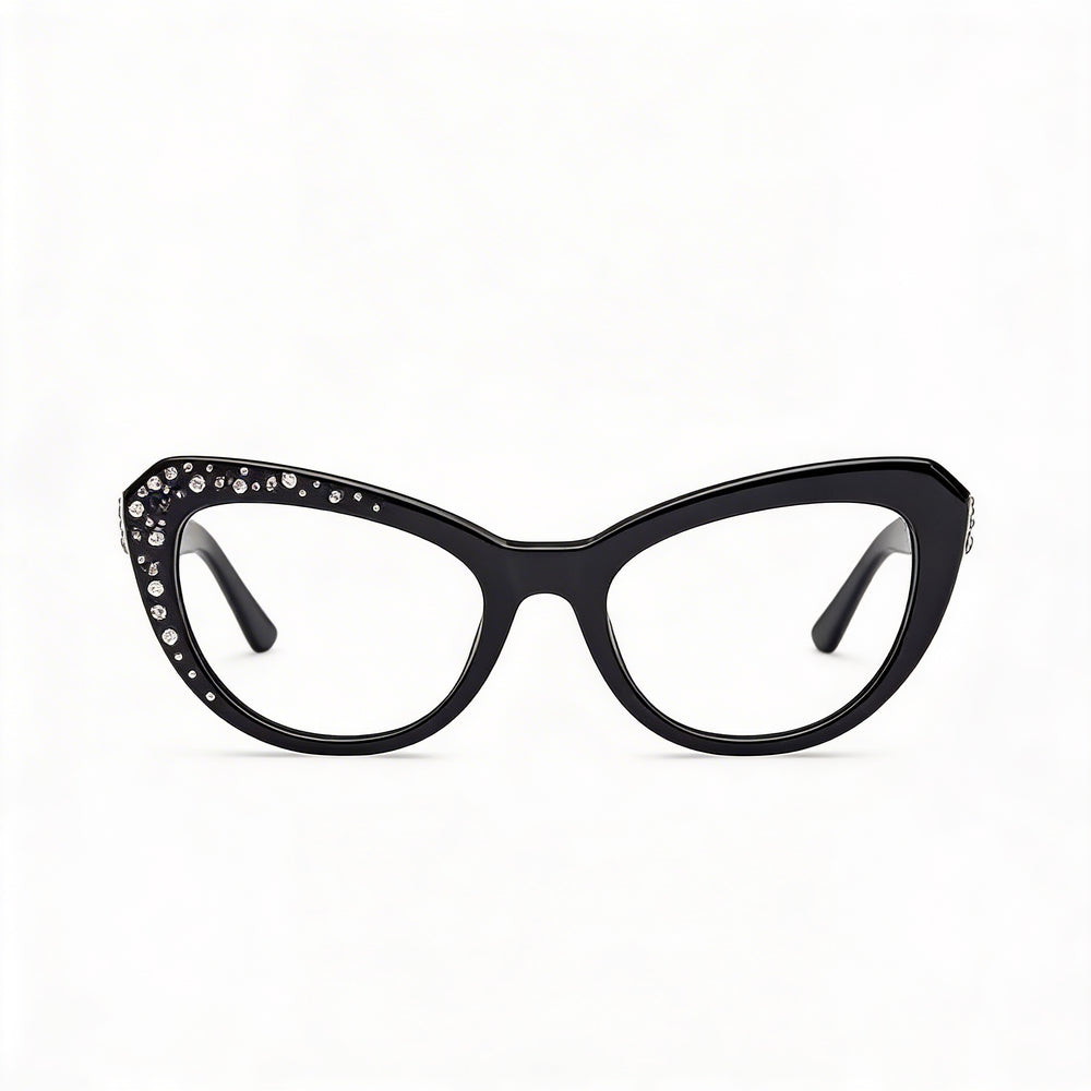 GUESS by Marciano Gm50016 Women's Shiny Black Plastic Non- Sunglasses 53-20-140