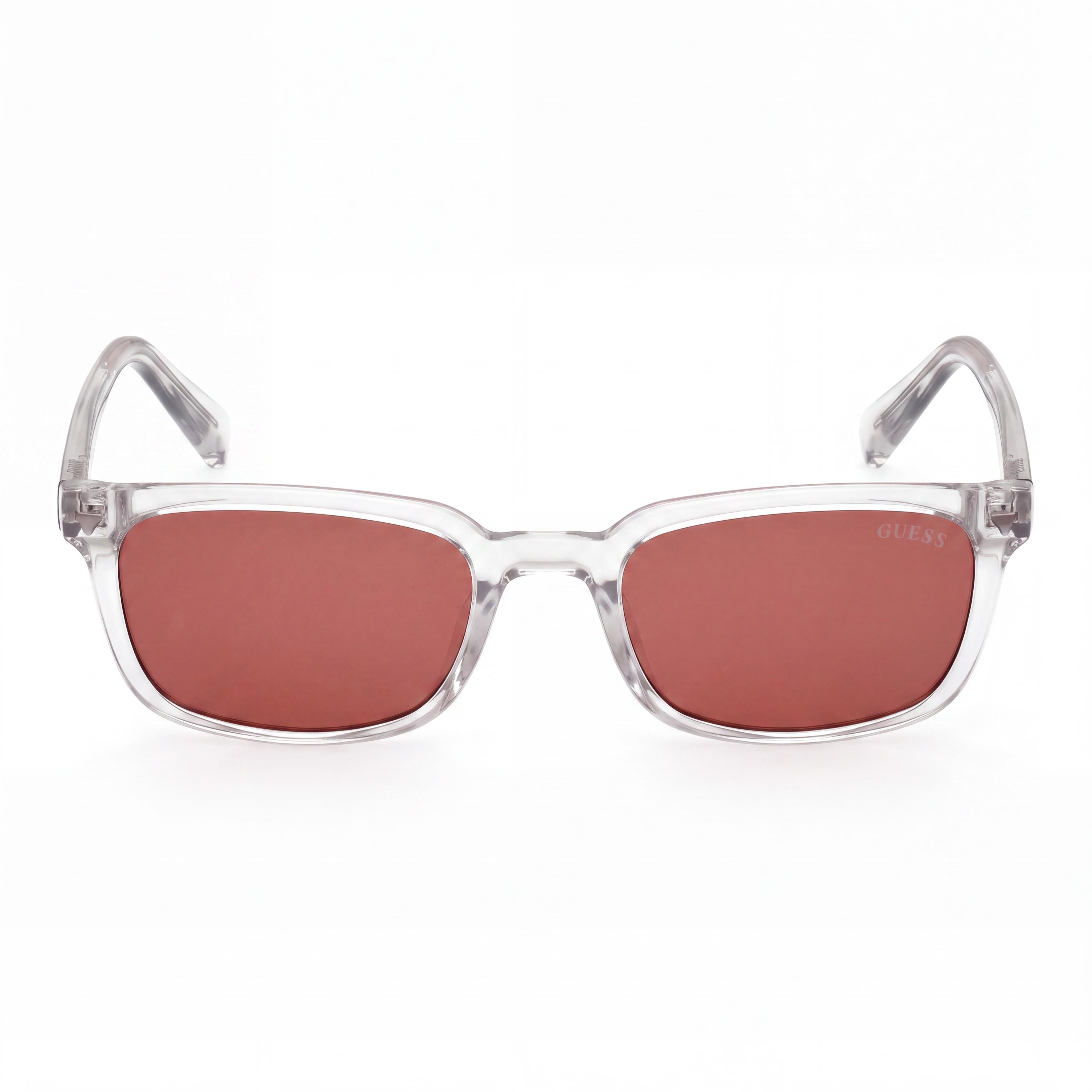 Gafas de sol GUESS unisex con protección UV, armazón rectangular de plástico gris con lentes de policarbonato marrones, 50 mm, Photo 2