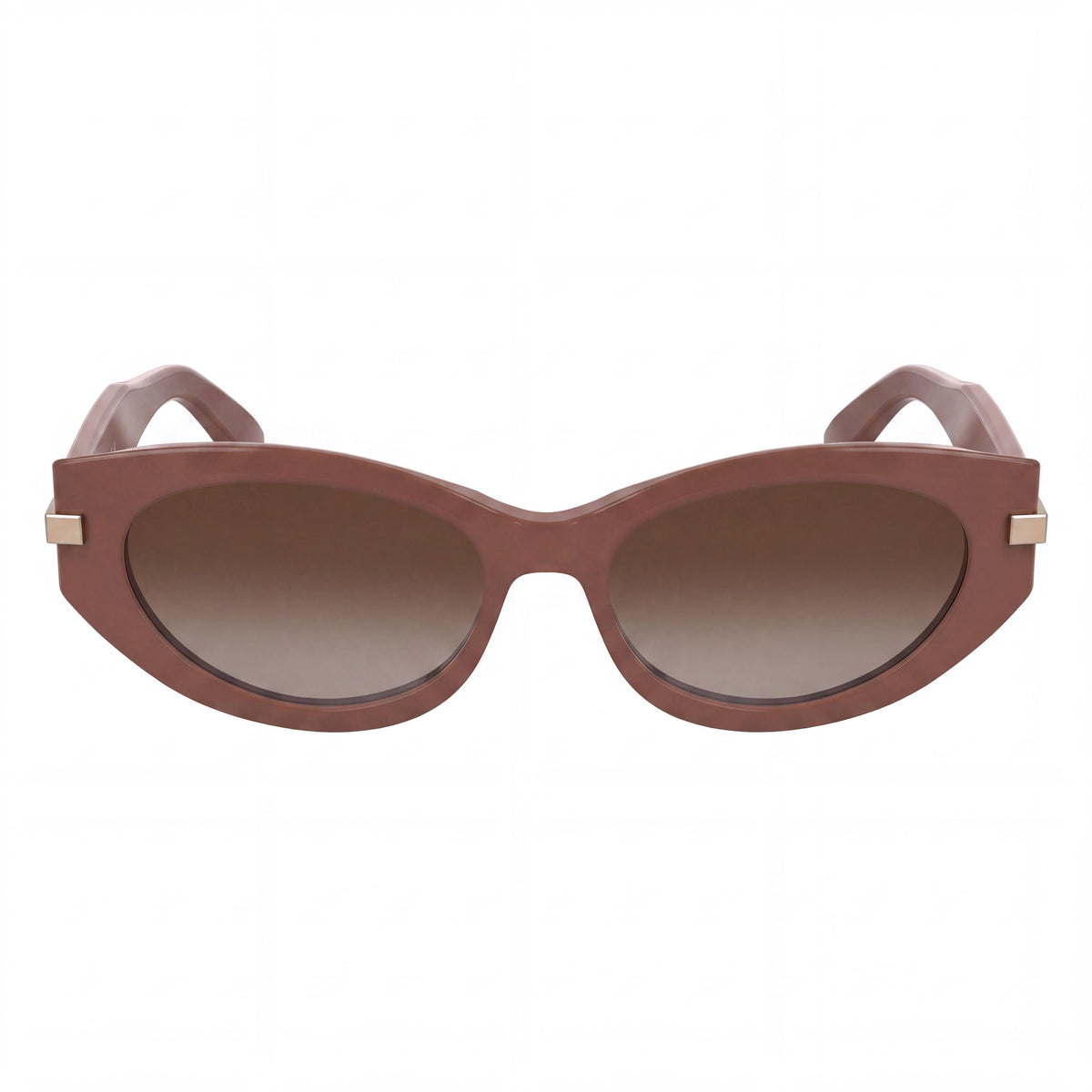 Calvin Klein Women's Opaline Pink Plastic Sunglasses with Brown Gradient UV Protected Non-Polarized Lenses 54mm, Photo 2