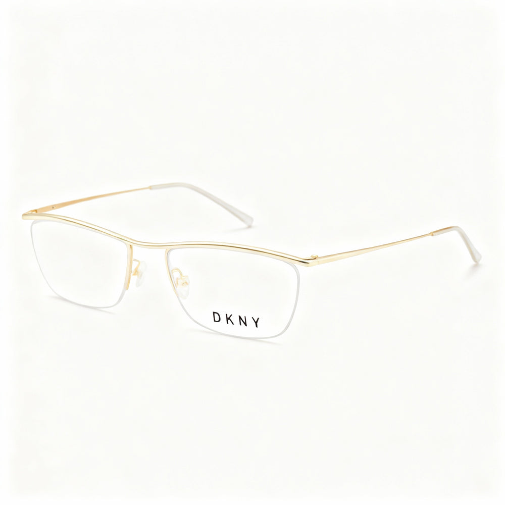 DKNY DK1014 Women's Gold Metal Full-Rim Optical Eyeglasses Frames 52mm Lens, 16mm Bridge, 135mm Temples