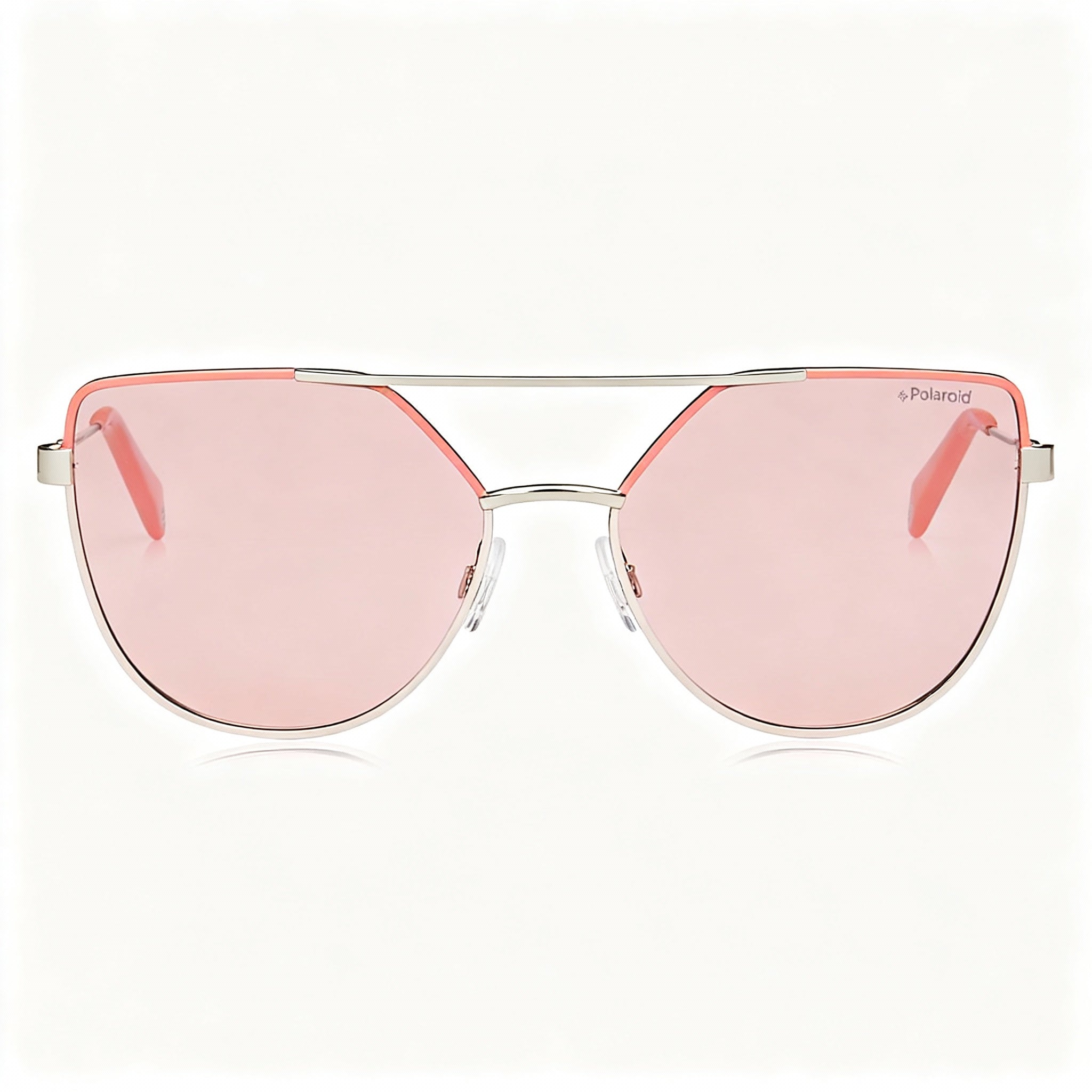 Polaroid Pld 6057/S Women's Pink Metal Pilot Polarized UV Protection Sunglasses with Pink Lenses 58-17-140, Photo 3