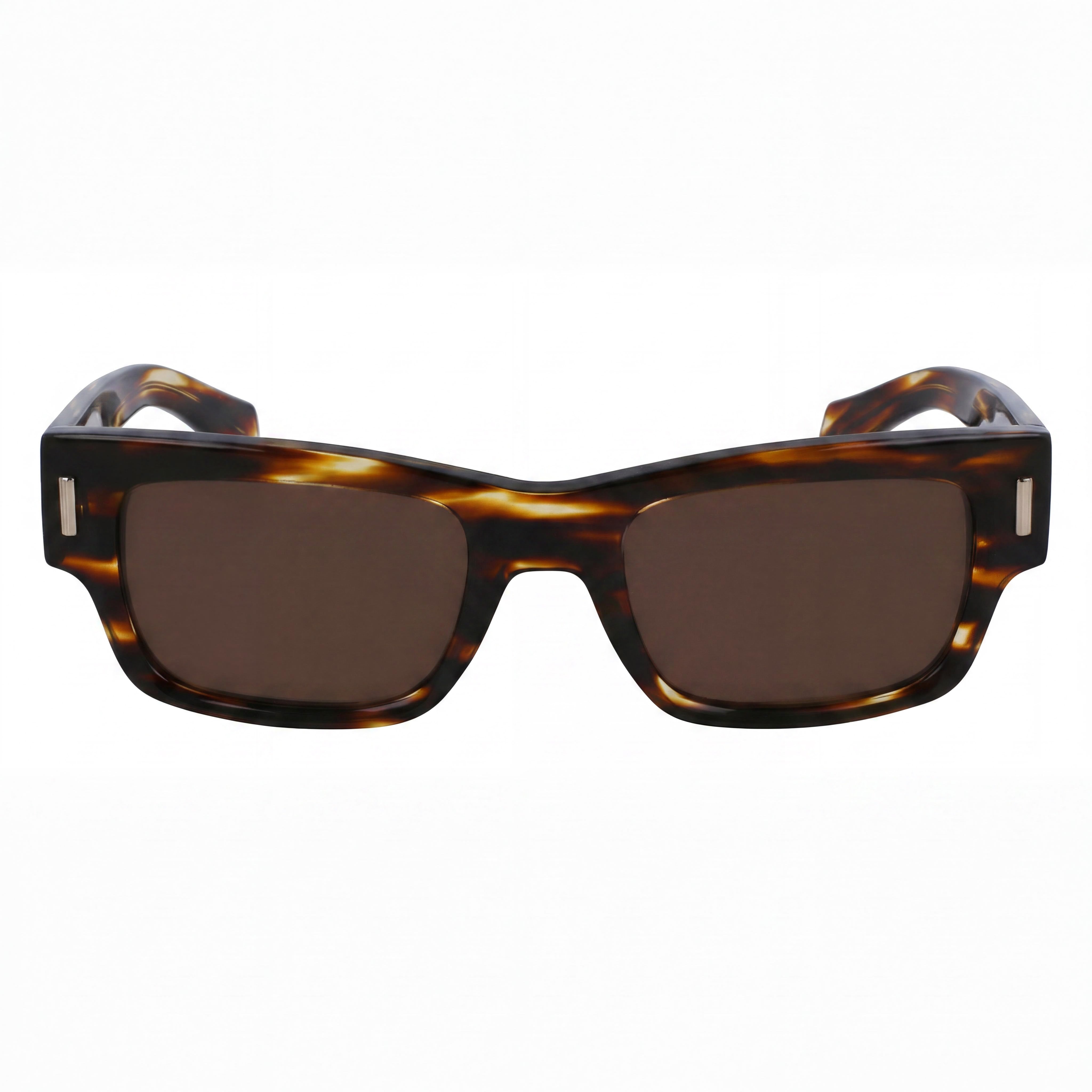 Ferragamo Sf2011s Men's Striped Brown Plastic 53mm 100% UV Non-Polarized Sunglasses, Photo 2