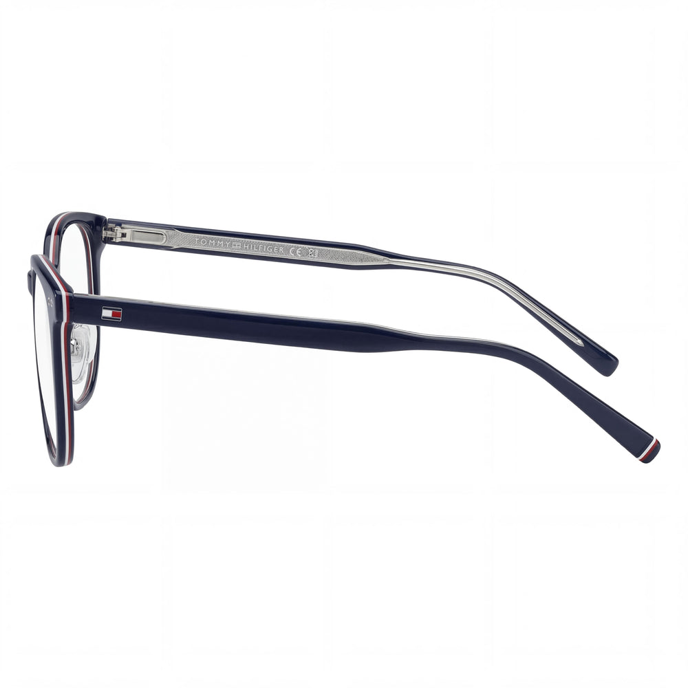 Tommy Hilfiger Men's Casual Optical Eyeglasses Frame, Multicolour Acetate Material, 53mm Lens