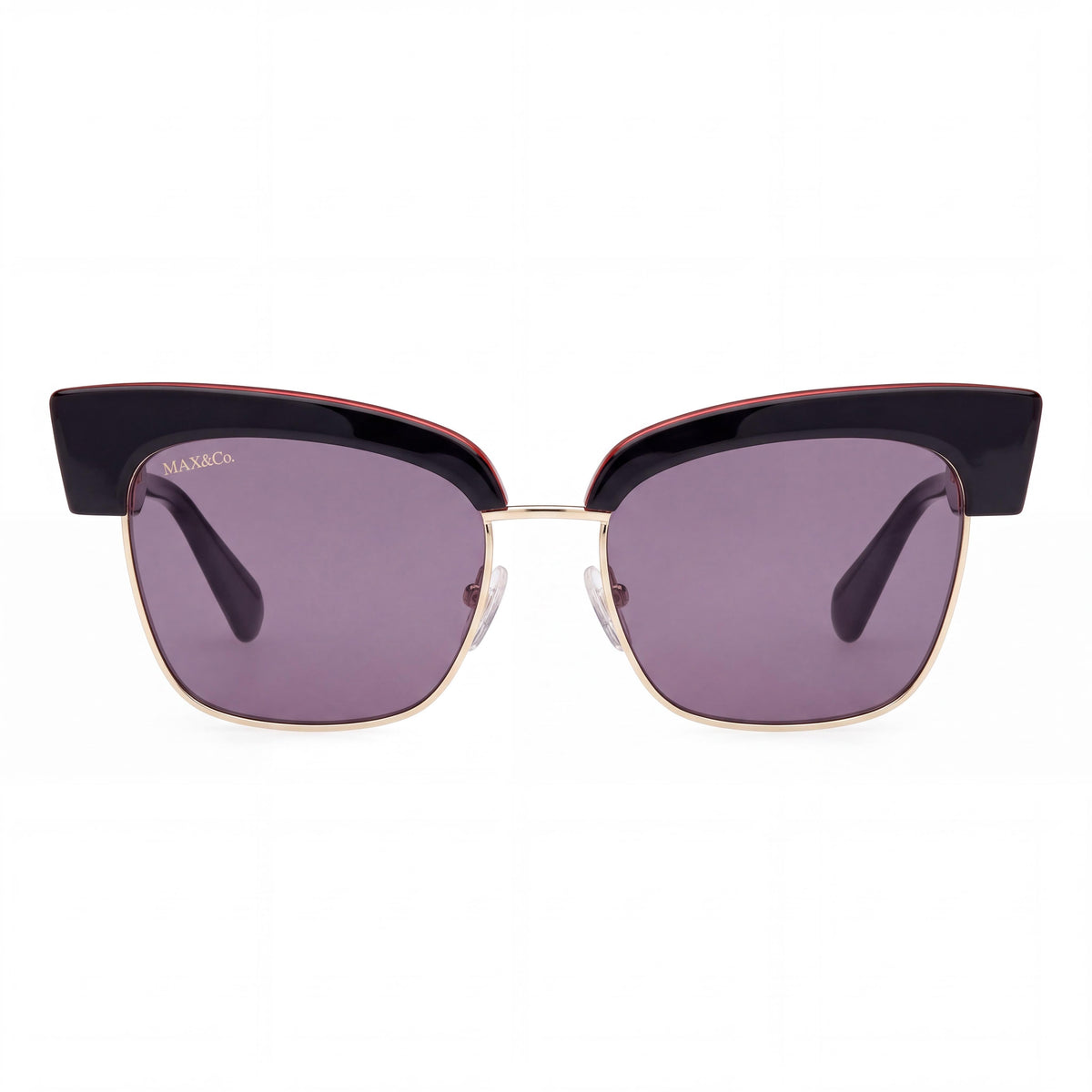 Max & Co. MO0092 Women's Black Acetate Frame Non-Polarized Sunglasses with Smoke Lenses 54-17-140mm, Photo 2