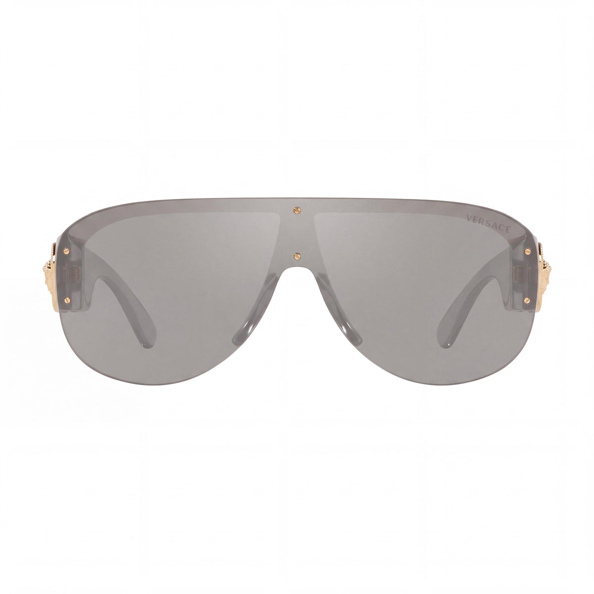 Versace Transparent Grey Unisex Plastic UV Protected Light Silver Mirror Lenses 48mm (Temple 140mm), Photo 2