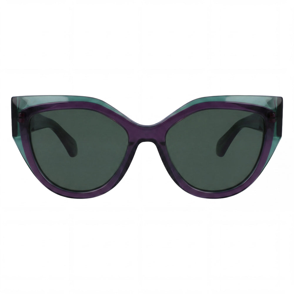 Salvatore Ferragamo SF2004S Women's Casual Plastic Transparent Green/Violet UV Protection 53mm
